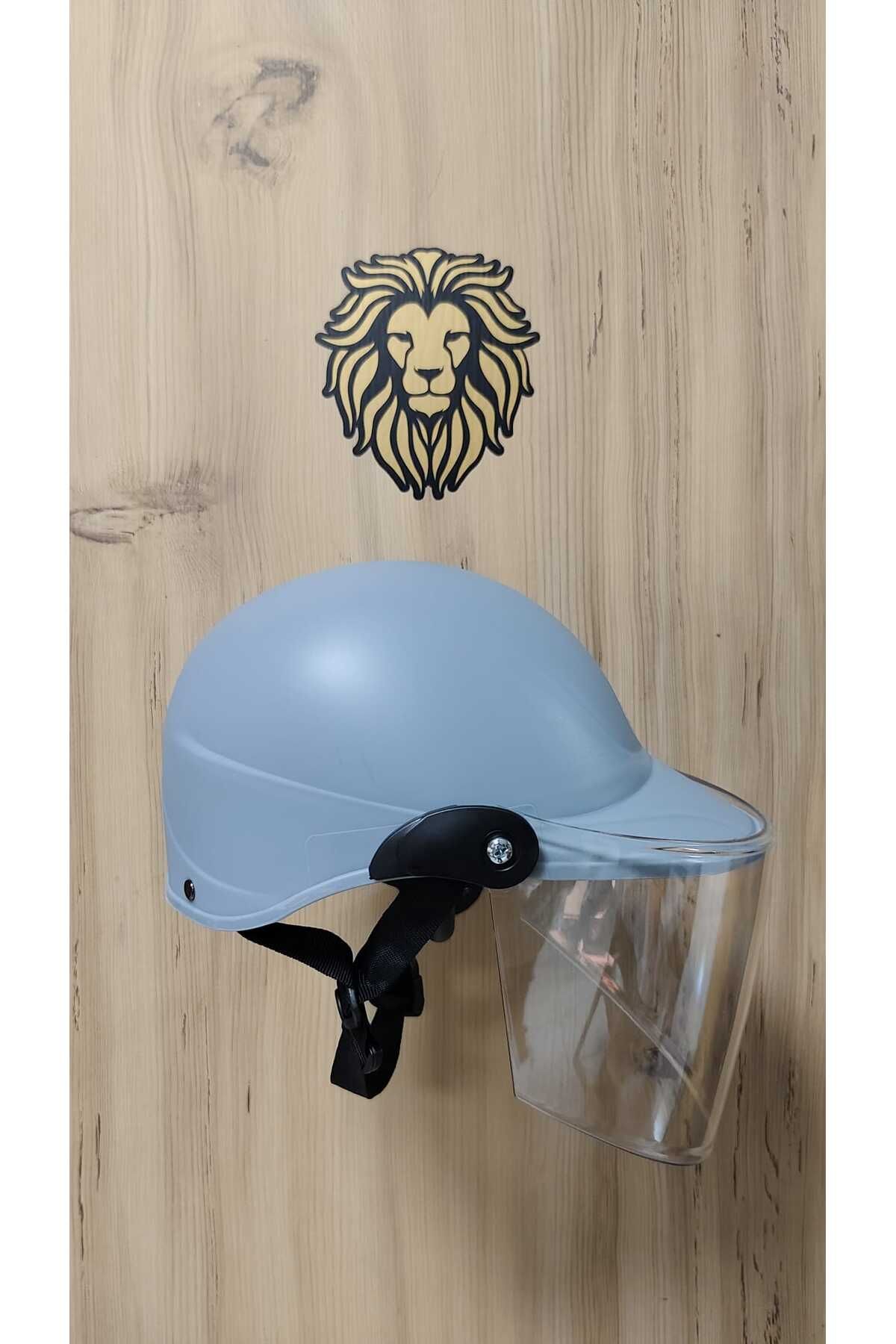 Leos -LEOS MOTOR-JOKEY KASK-CAMLI MODEL-NARDO GRİ RENK-YERLİ ÜRETİM-