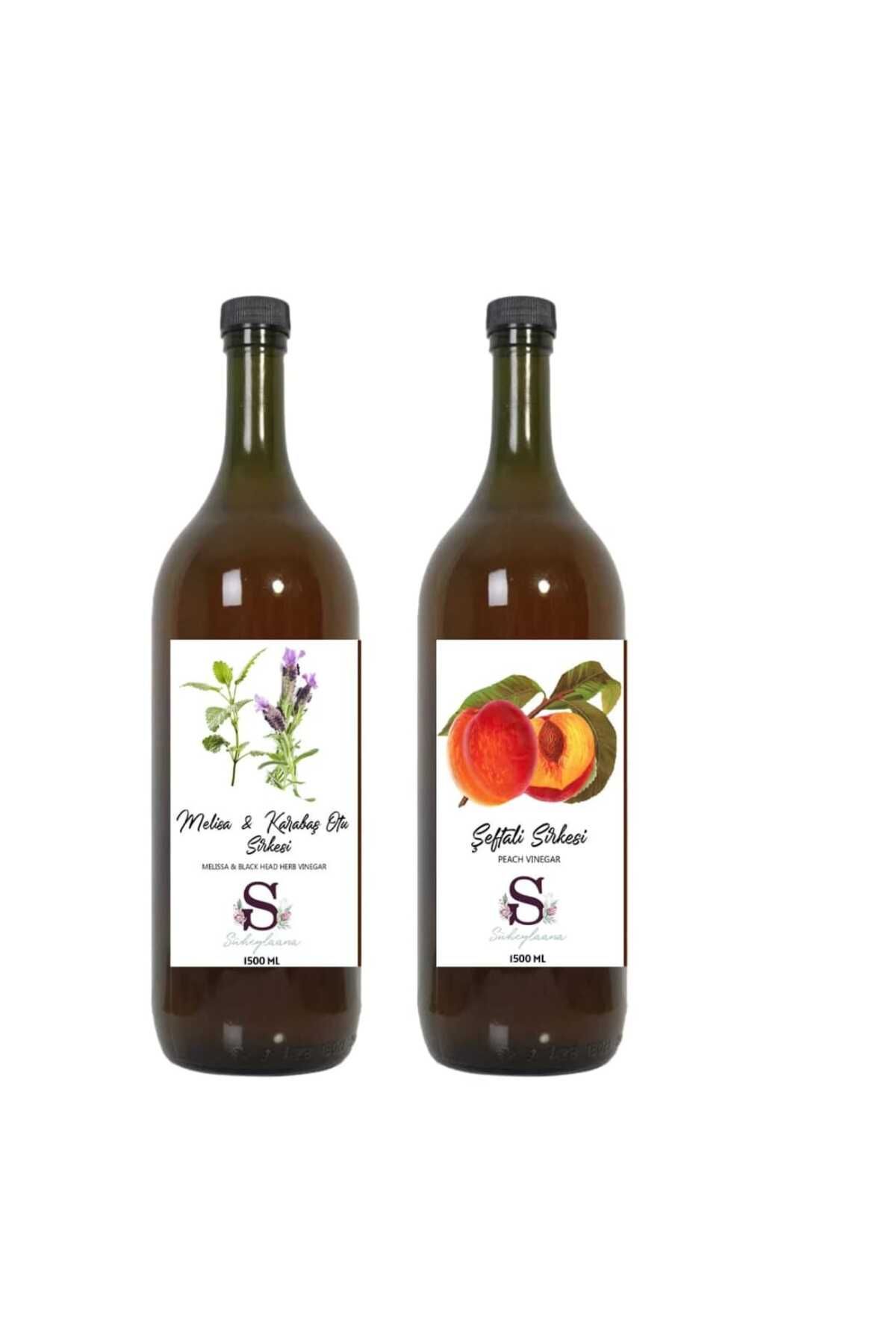 Süheylaana Doğal Melisa & Karabaş Otu Sirkesi 1500 Ml - Şeftali Sirkesi 1500 Ml