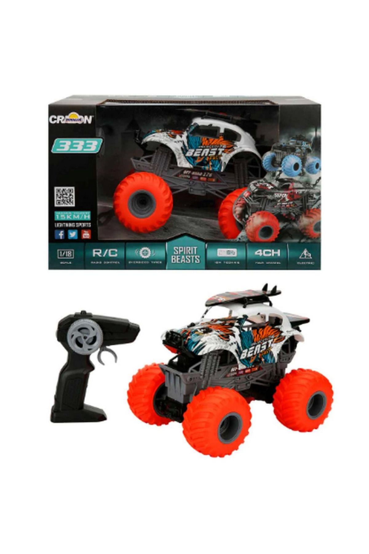 Skygo 1:18 Uzaktan Kumandalı Spirit Beasts Beetle USB Şarjlı Araba 25 cm