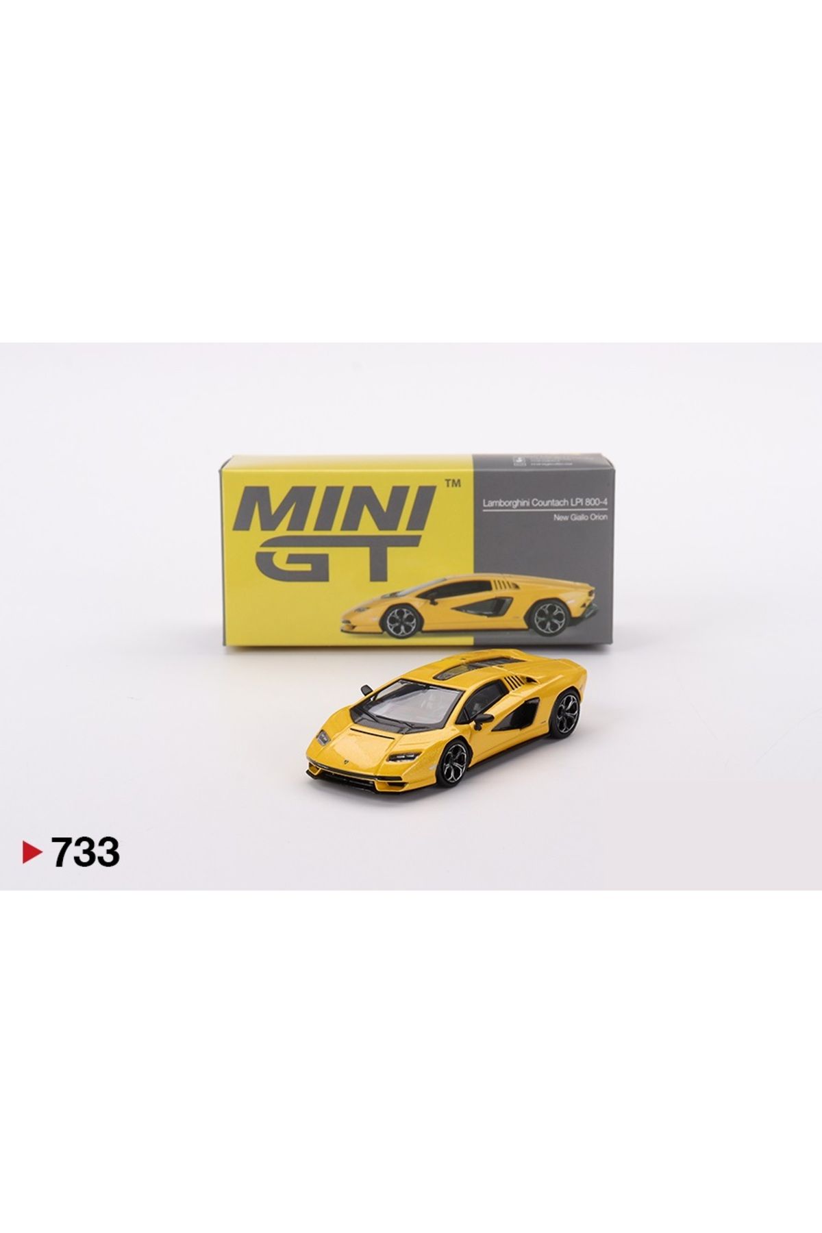 mini gt 1/64 733 Lamborghini Countach LPI 800-4 New Giallo Orion