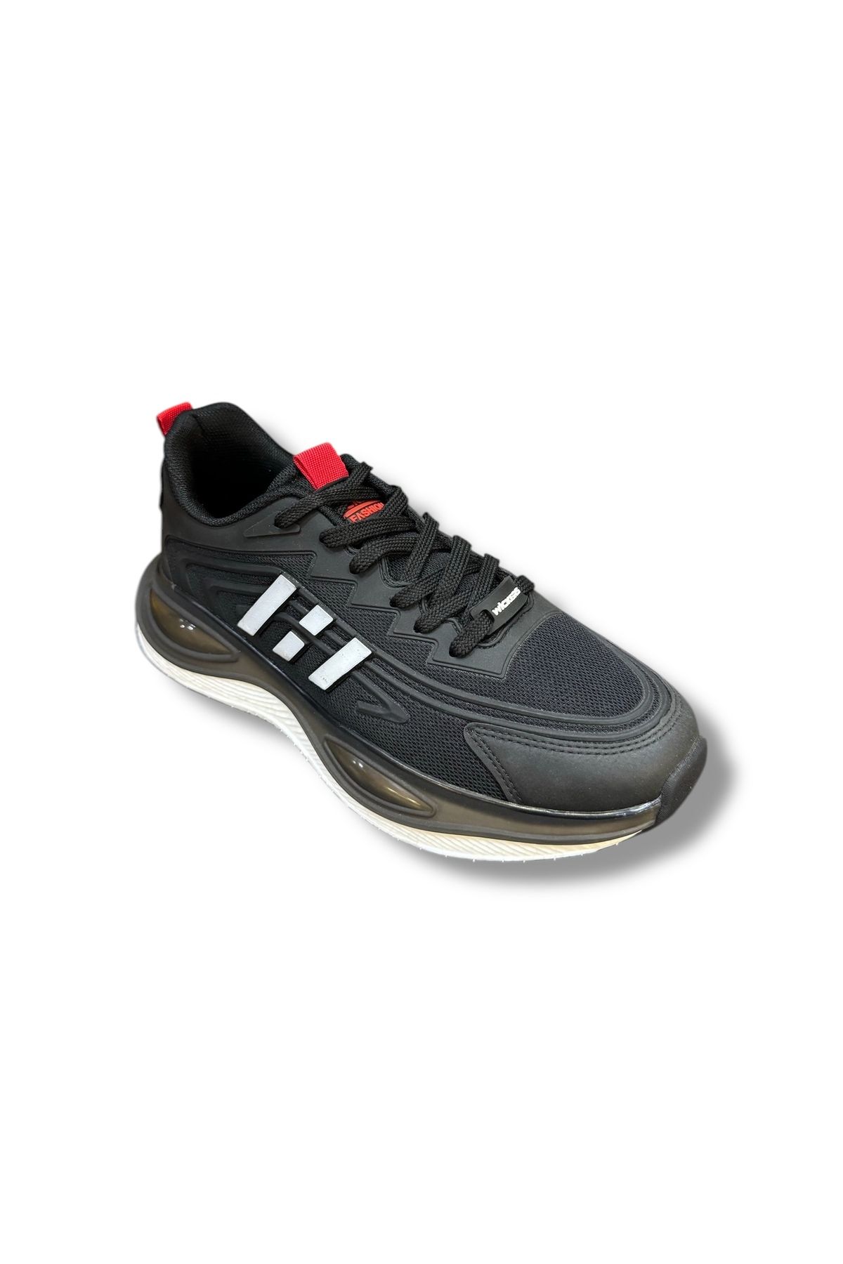 İdeal Wickers 2604 Erkek Bağcıklı Çok Rahat Fileli Yüksek Yumuşak Balon Taban Spor Sneaker Ayakkabı