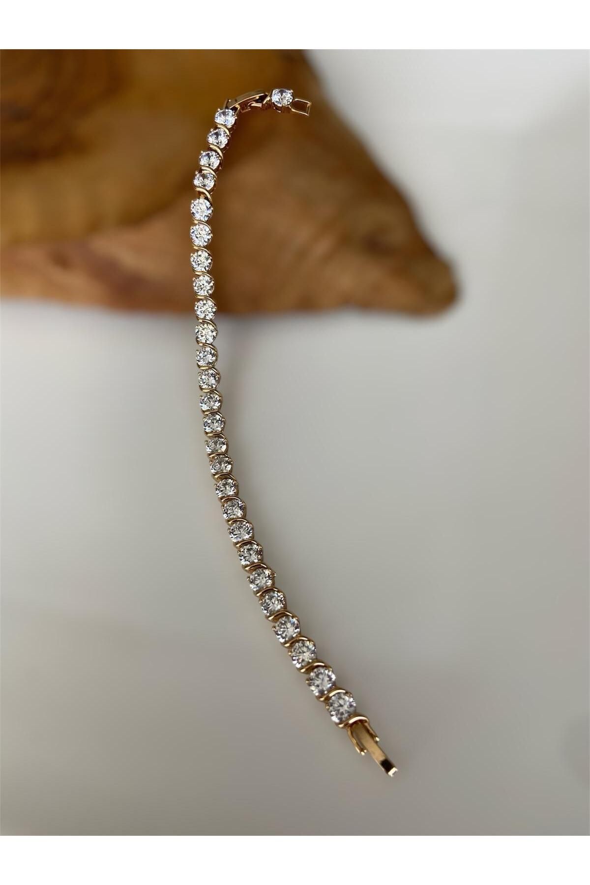 Allen Accessories ROSE ÇELİK ZİRKON TAŞLI BİLEKLİK