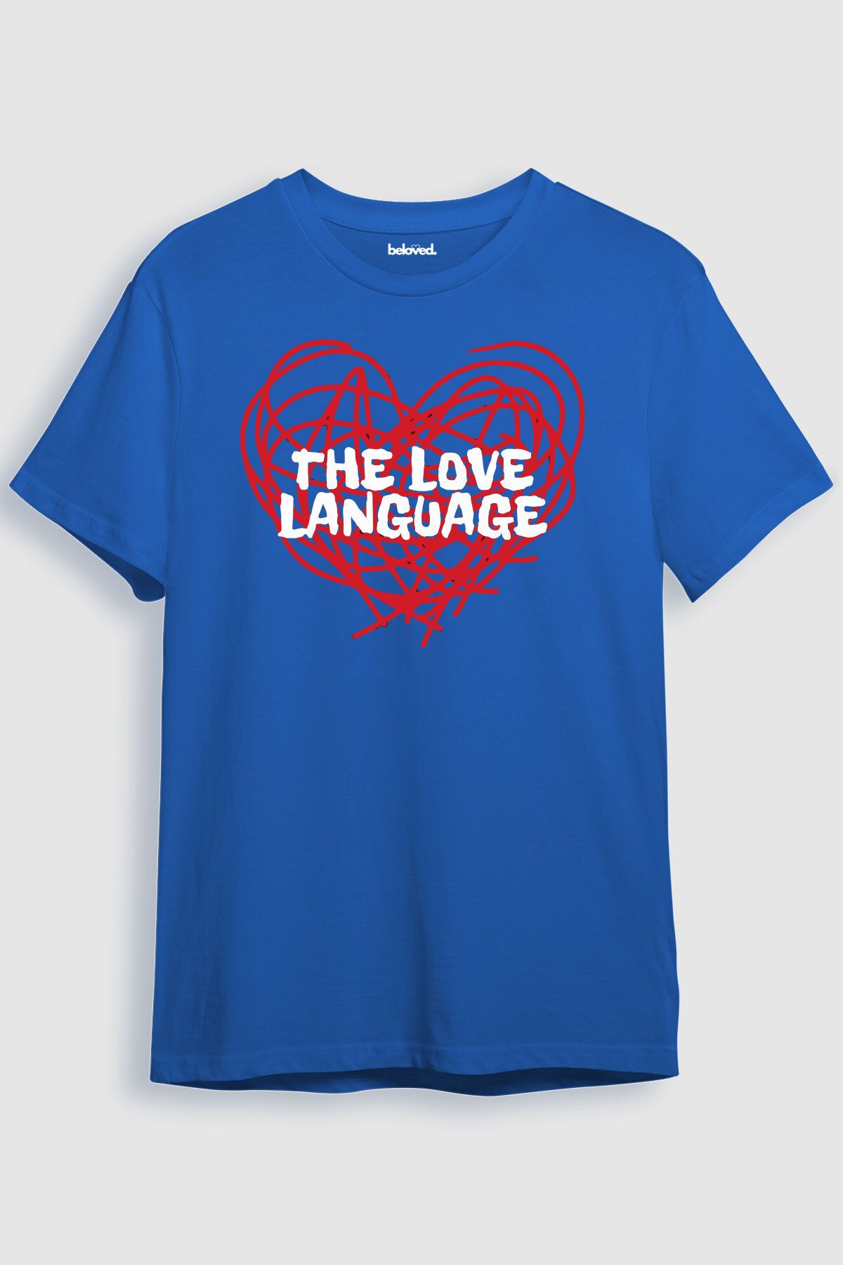 beloved.co aşkın dili love language yazılı baskılı t-shirt