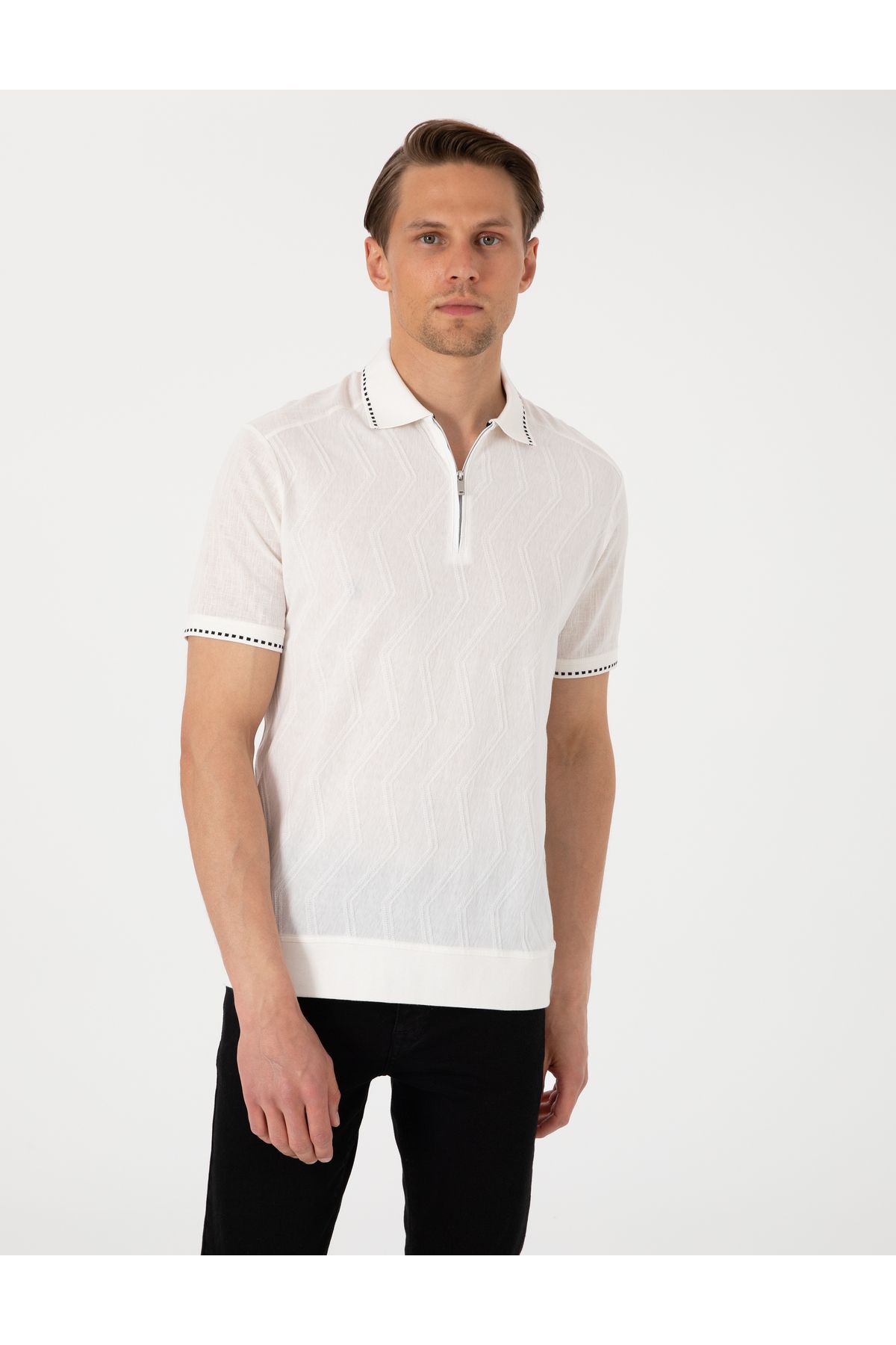 Pierre Cardin Beyaz Regular Fit Tişört 50302591-VR013