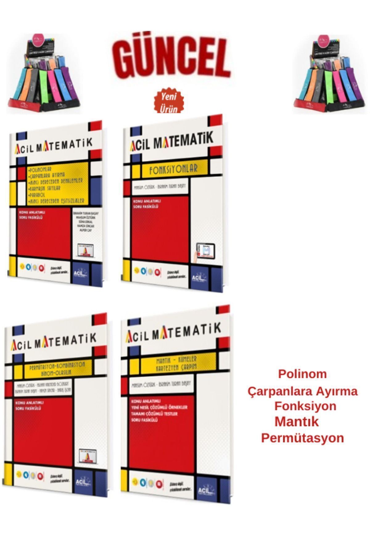 Acil Yayınları Güncel Tyt Matematik Polinom-Fonksiyon-Permütasyon-Mantık Konu Anlatımlı Fasikül Seti+Kalemlik