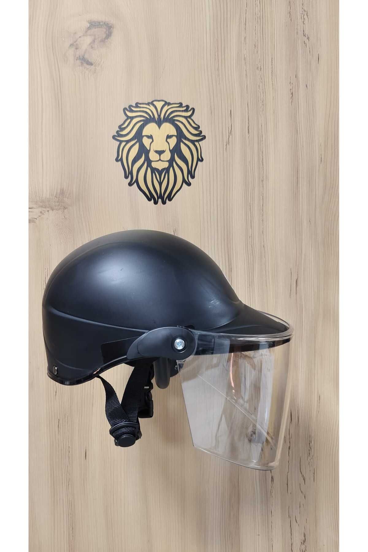Leos -LEOS MOTOR-JOKEY KASK-CAMLI MODEL-SİYAH RENK-YERLİ ÜRETİM-