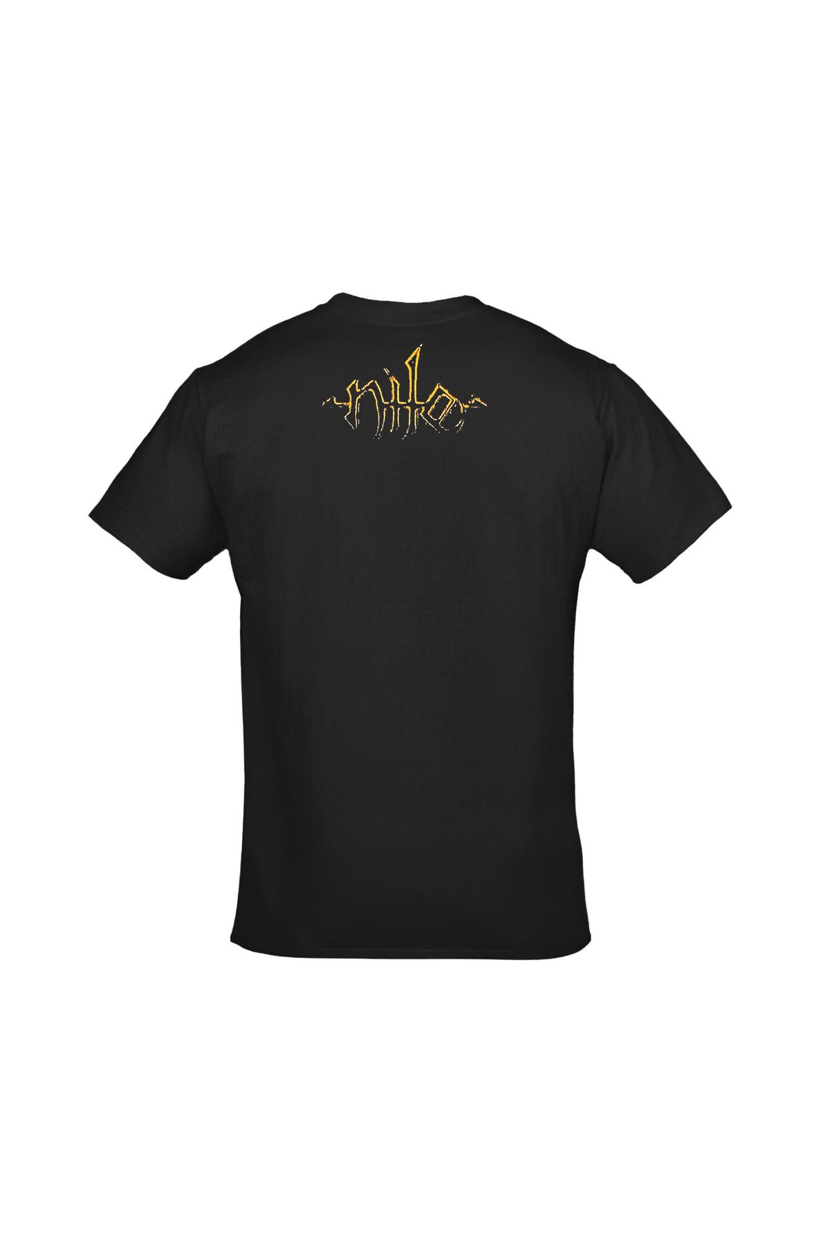 orijintex-Nile at the Gate of Sethu Front Back Printed Unisex Black Tshirt 3