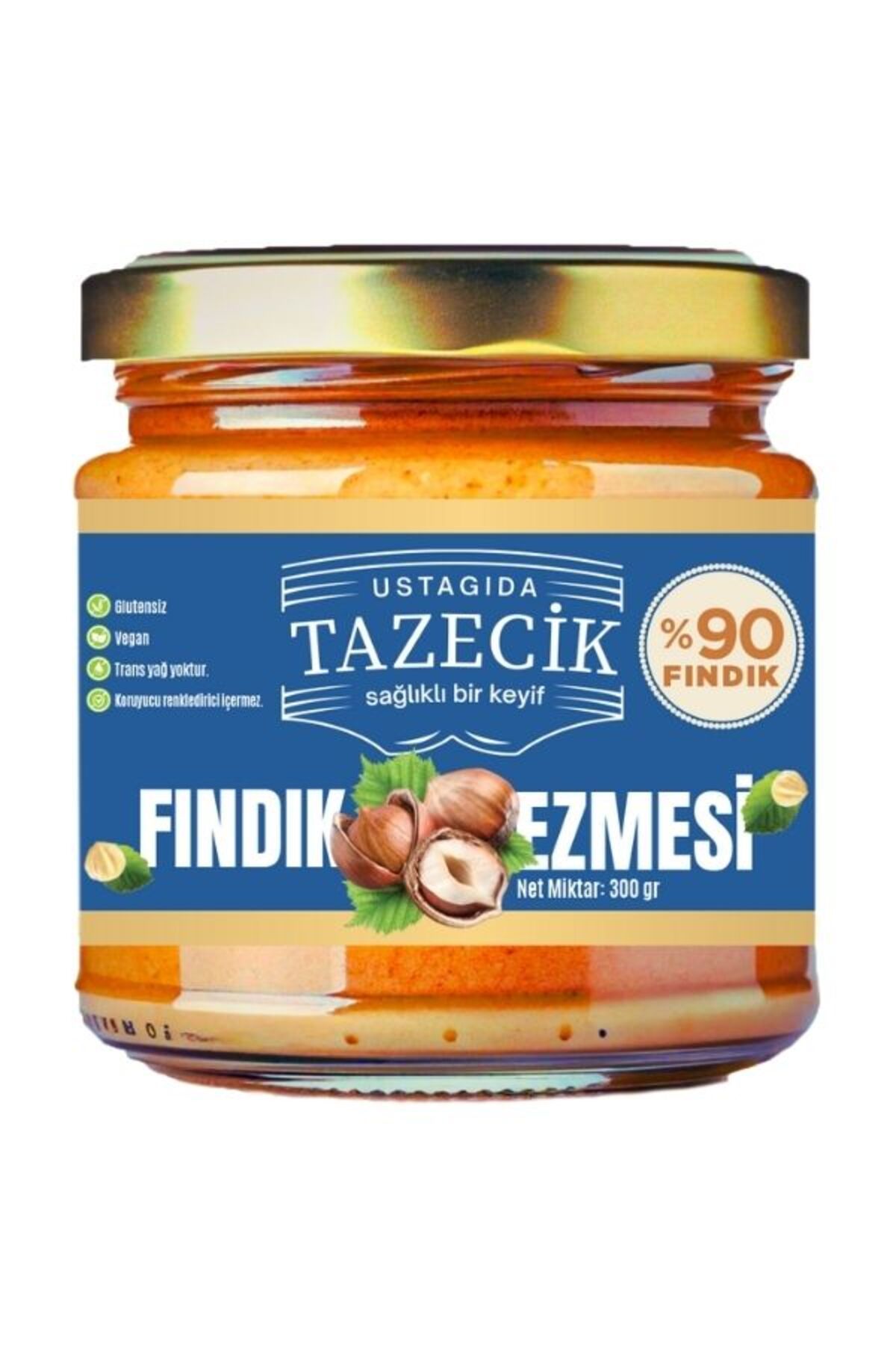 UstaGıdam Ustagıda Tazecik %90 Fındık Ezmesi 300 Gram Glütensiz - Vegan
