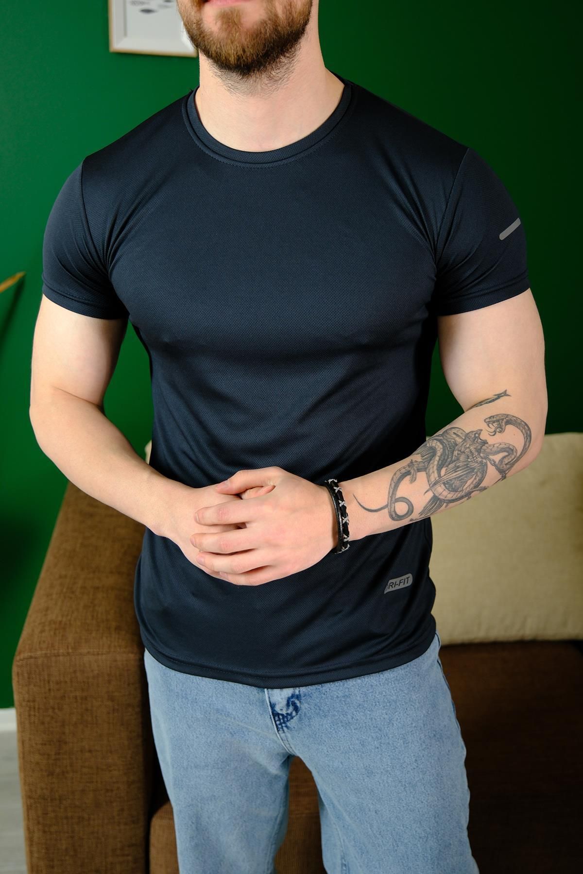 since 1990 man Mancappi Mikro Polyester Slim Fit Perform Antrenman Sporcu Erkek Tshirt