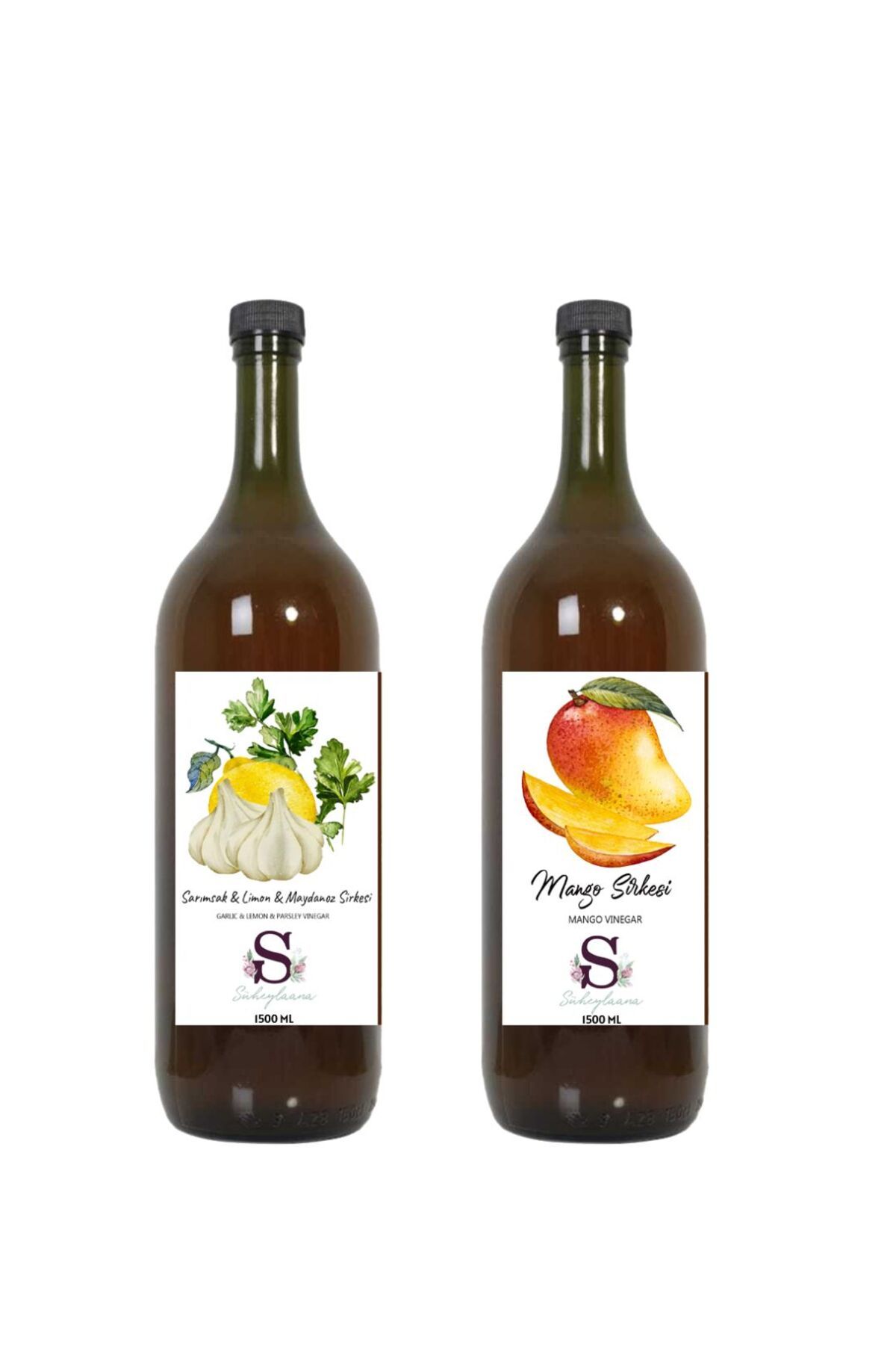 Süheylaana Doğal Sarımsak & Limon & Maydanoz Sirkesi 1500 Ml - Doğal Mango Sirkesi 1500 Ml