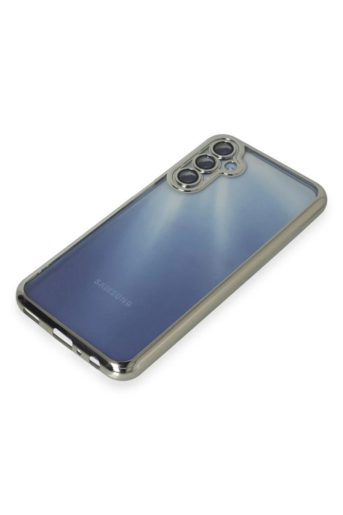 NewFace Samsung Galaxy A35 5G Kılıf Lensli Silikon - Gümüş ZRNET