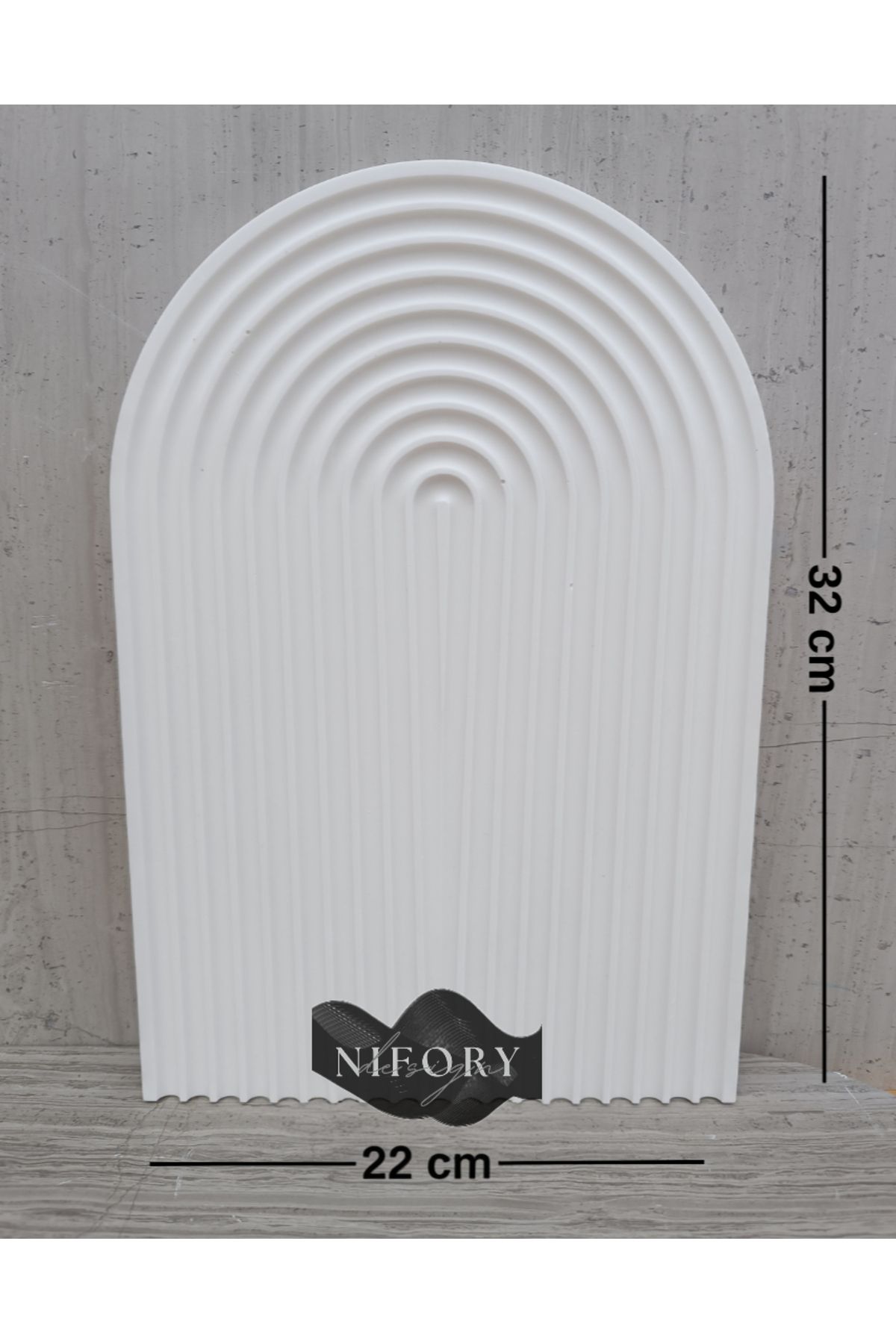 Nifory 520-N0251 Dekoratif Beton Sunum Aksesuar Set Beton Biblo Organizer Takımı Çok Amaçlı Dekoratif Set