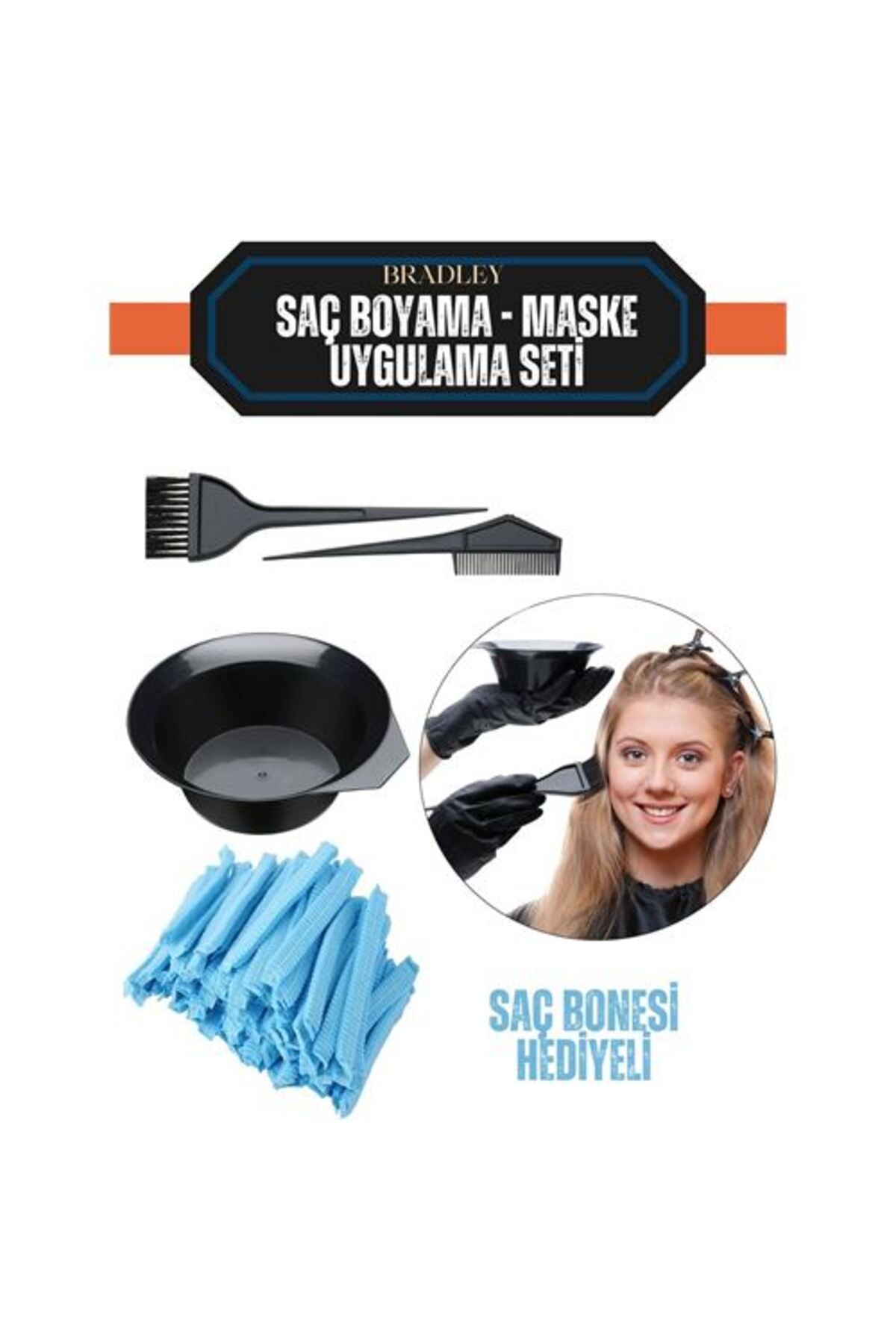 Skygo Saç Boyama Seti 24 Saç Bonesi