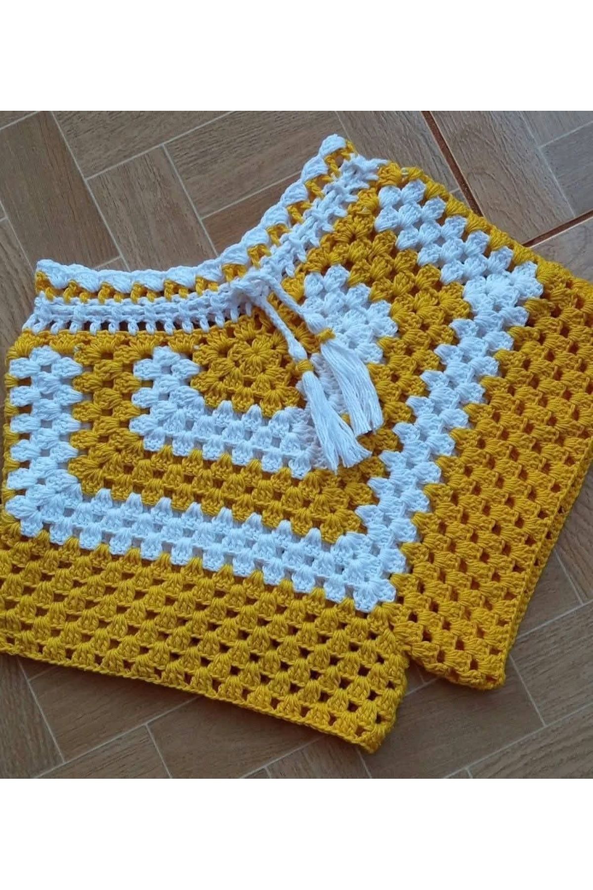 Butik ZA Handmade motif detaylı şort