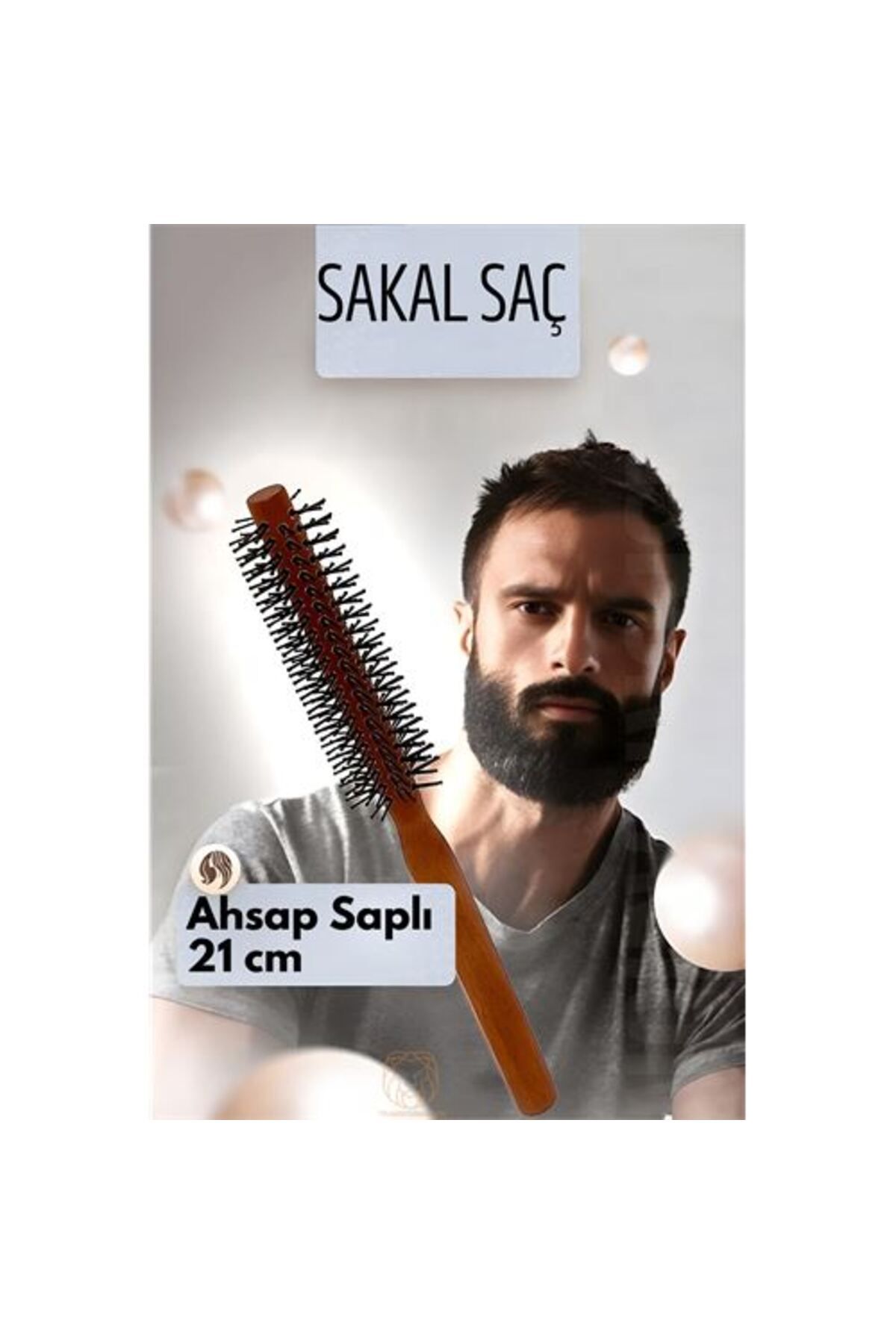 Skygo Sakal Fırçası Saç Fırçası ve Fön Fırçası Ahşap Saplı