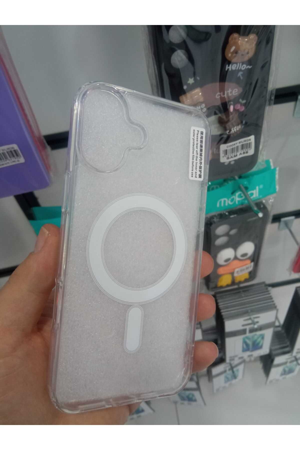 Story iPhone 16 Plus Uyumlu Kılıf Magsafe Wireless Şarj Özellikli Tam Koruma Renkli Sert Kapak