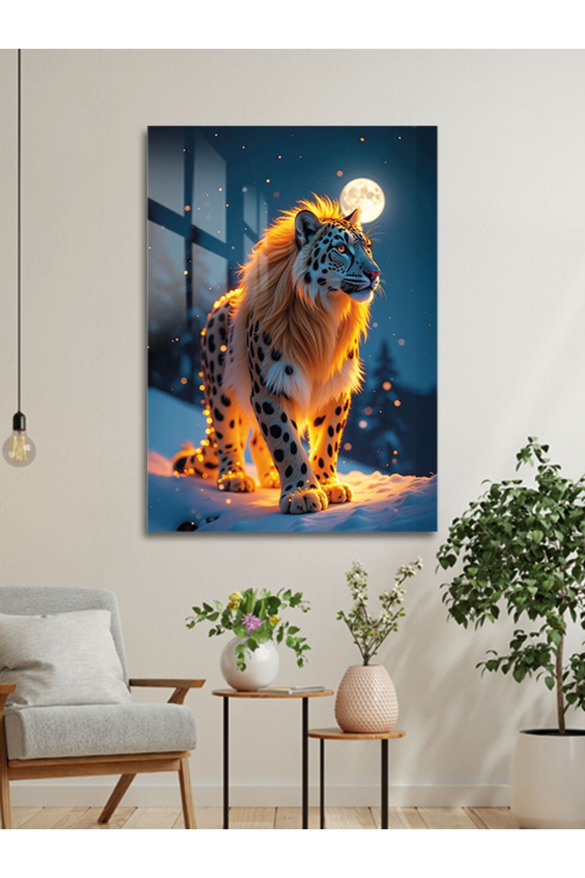 ARTSTATİONS Aslan Ruhu 4 mm Temperli Cam Tablo
