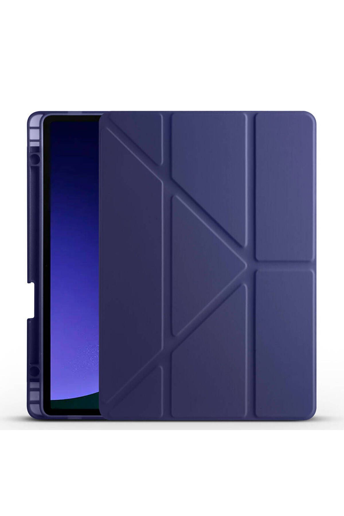Fogy Mi Pad 7/7 Pro 11,2 Inç Uyumlu Kılıf Üçgen Tri Folding Kalem Bölmeli Standlı Kılıfı