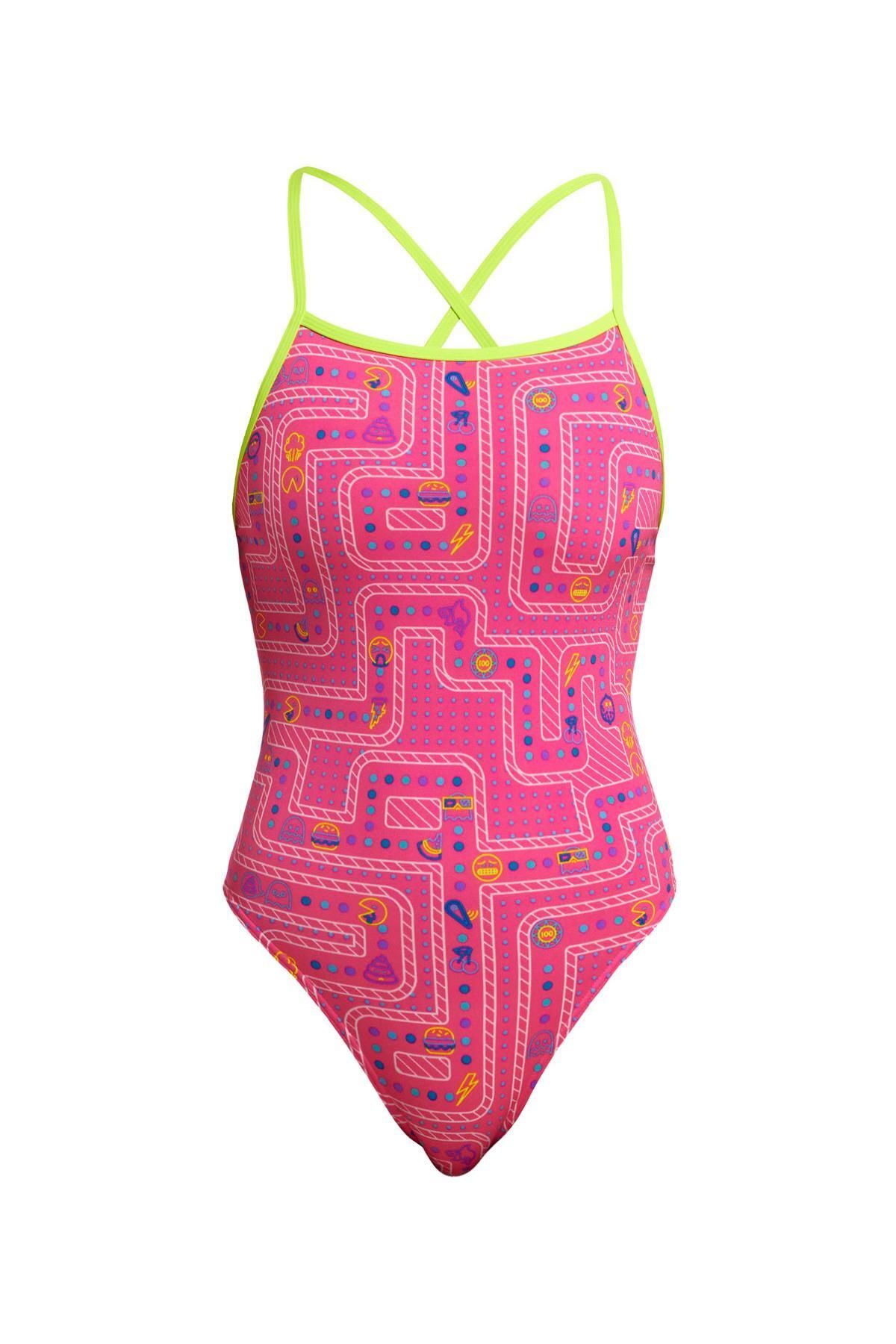 FUNKİTA Funkita TMT Packed Pink Bağlamalı Yüzücü Mayosu – Ayarlanabilir Askılı