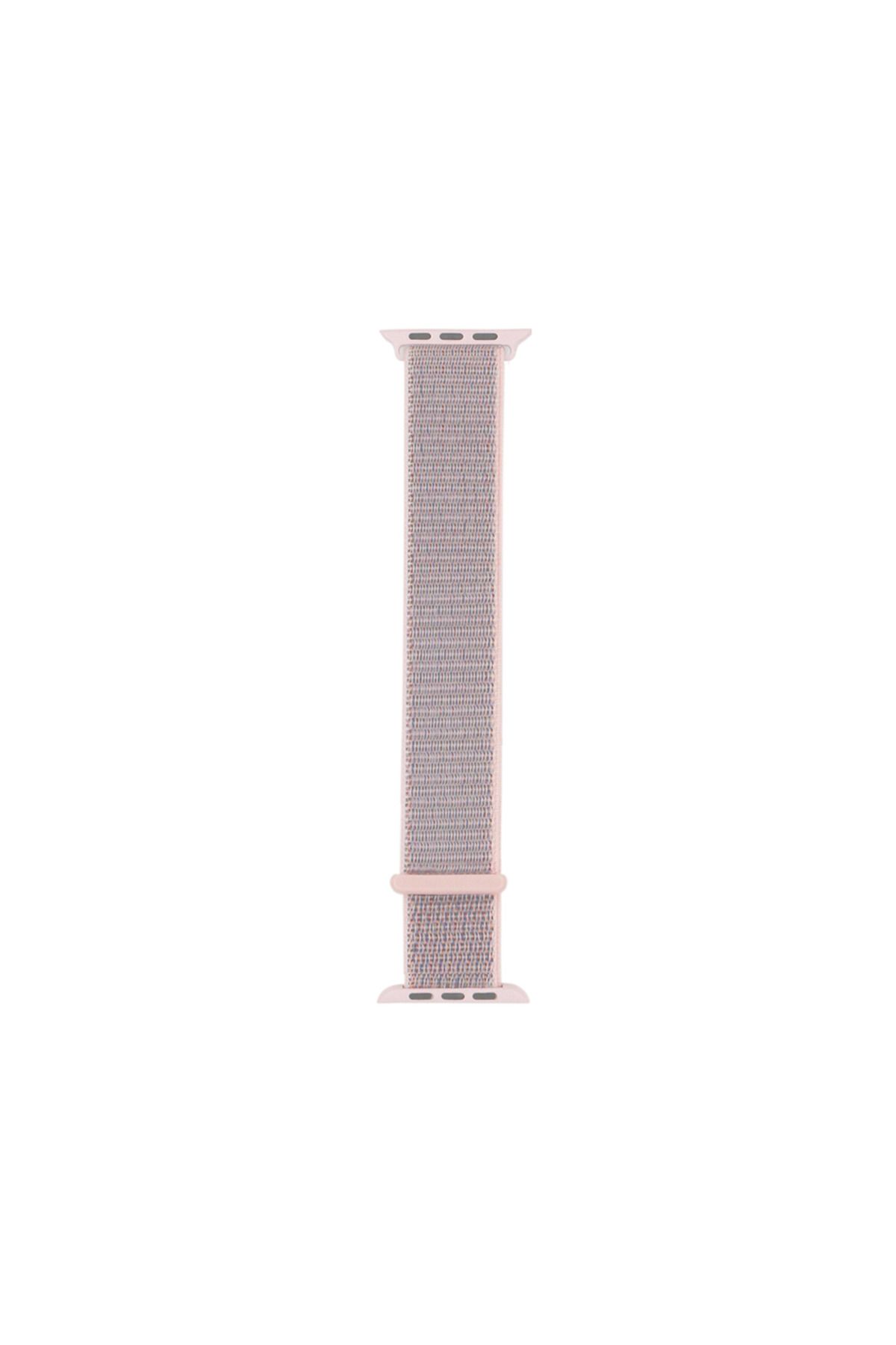 Mergetech Watch 40mm Kordon Band-03 Serisi Hasır Strap Kayış-Pembe Açık