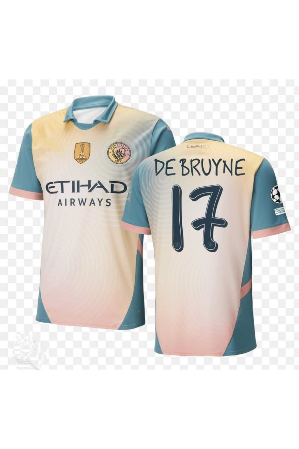DAYIBALI DÜKKAN DAYIBALI MNC Kevın De Bruyne 2024/25 Yeni Sezon Krem Mavi Alternatif Forması
