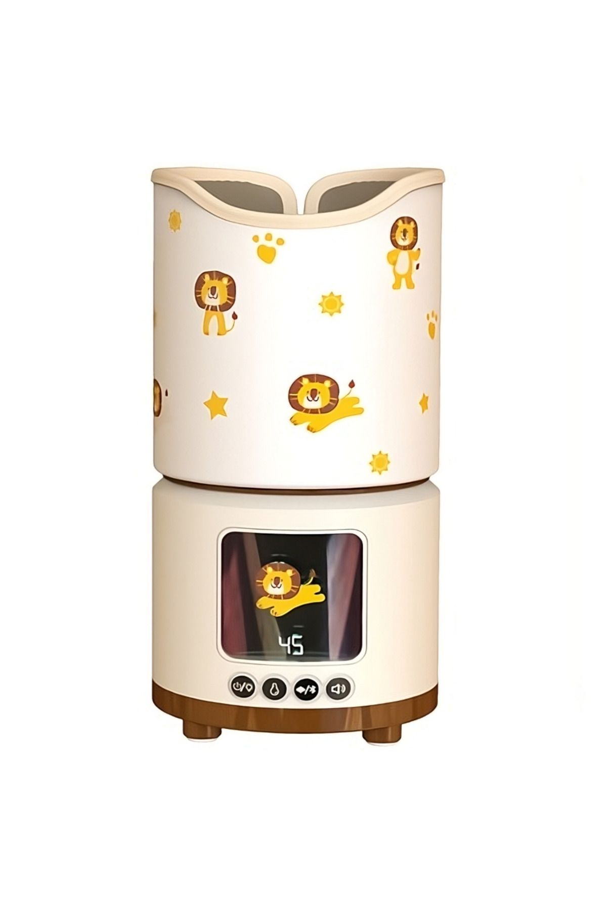ALPACO Încălzitor De Biberoane 2 În 1 Cu Zgomot Alb, Afișaj Digital, Baterie De 5800 Mah – Lion Design - One Size