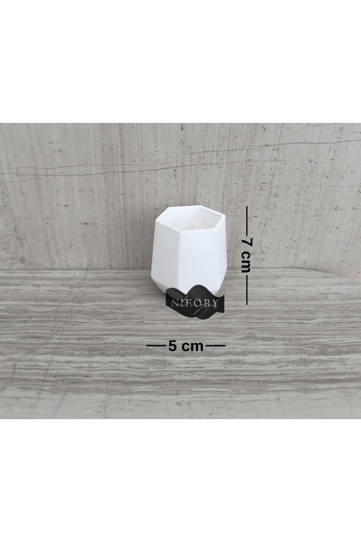 Nifory 520-N0271 Dekoratif Beton Sunum Aksesuar Set Beton Biblo Organizer Takımı Çok Amaçlı Dekoratif Set