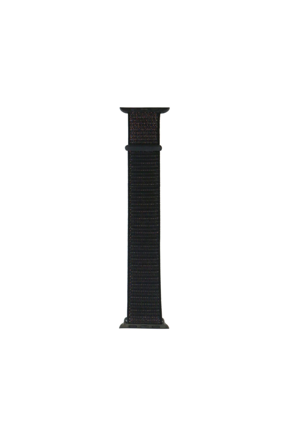 Mergetech Watch 40mm Kordon Band-03 Serisi Hasır Strap Kayış-Siyah