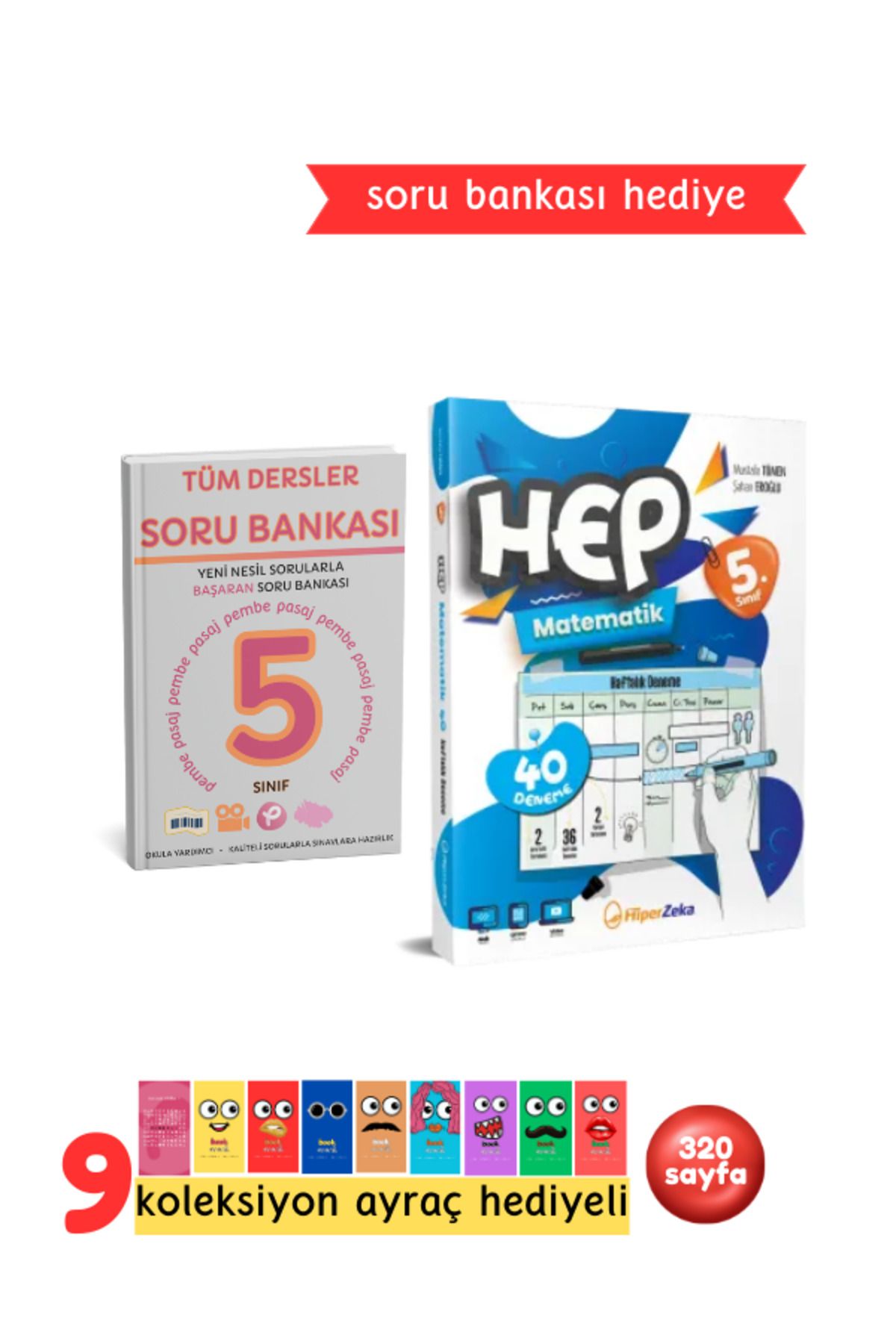 Pembe Yayınevi Hiper Zeka Yayınları 5. Sınıf Haftalık HEP Matematik 40 Deneme