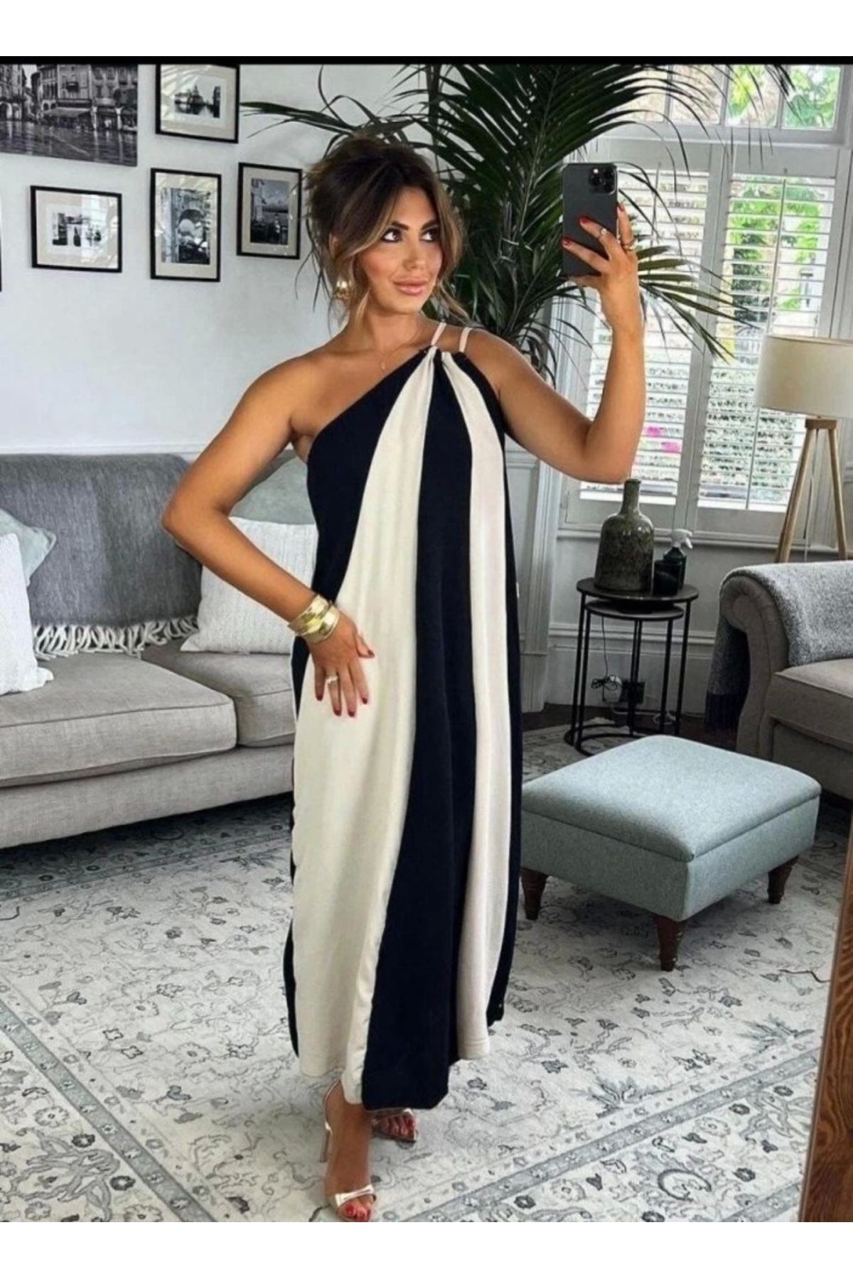 Butik ÇİFT RENKLİ ELBİSE