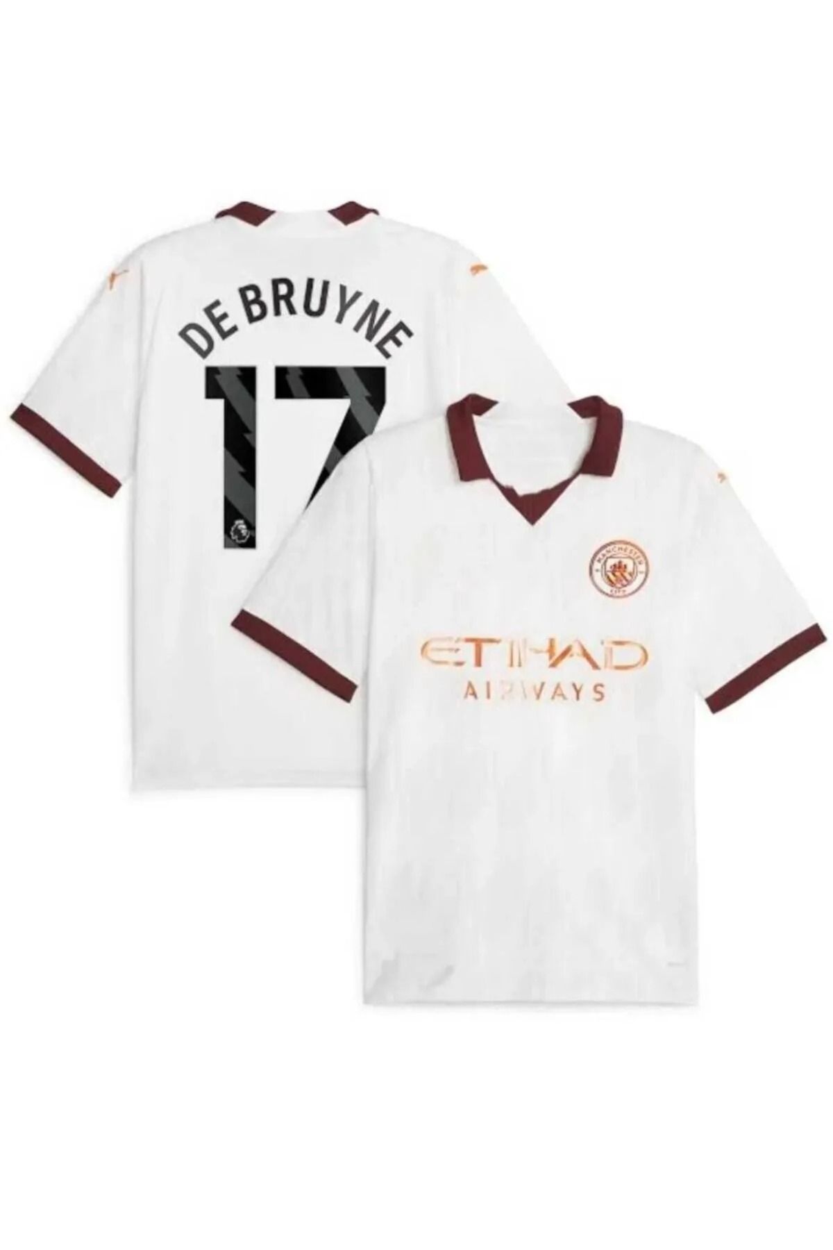 DAYIBALI DÜKKAN DAYIBALI MNC Kevın De Bruyne 2023/24 Yeni Sezon Kevın De Bruyne Beyaz Kısa Kol Deplasman Forması