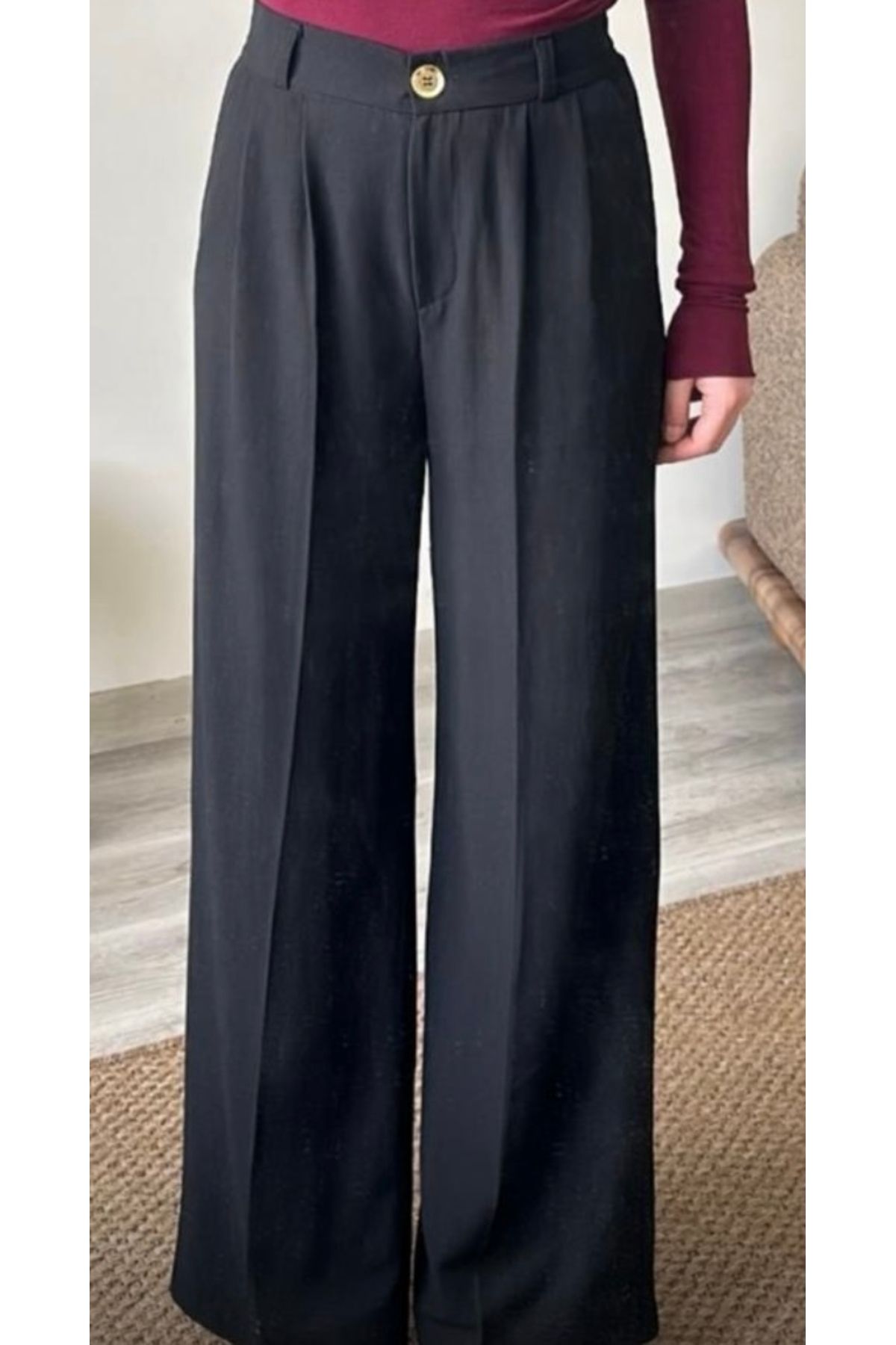 Sheny GOLD DÜĞMELİ PLAZZO PANTOLON