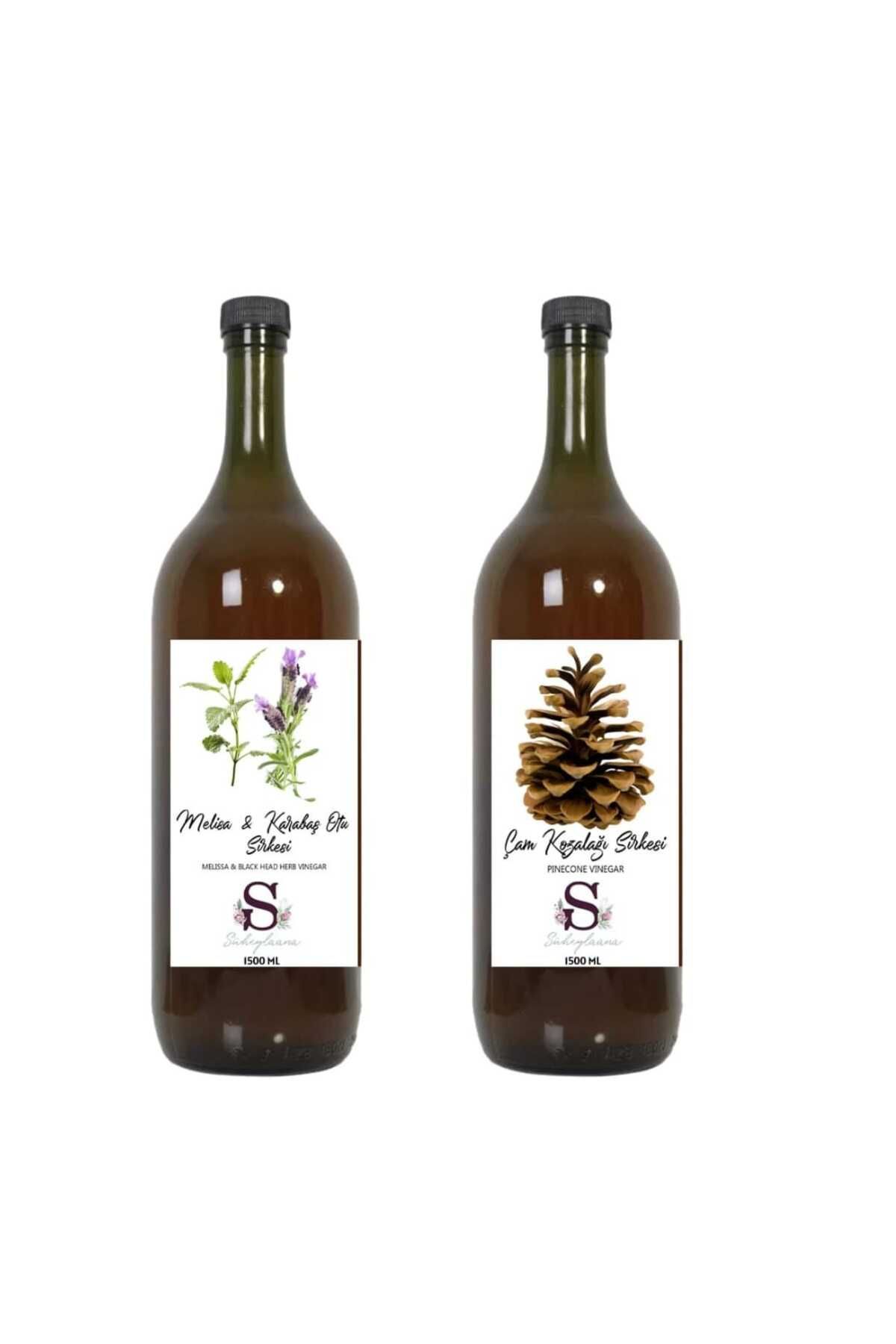 Süheylaana Doğal Melisa & Karabaş Otu Sirkesi 1500 Ml - Çam Kozalağı Sirkesi 1500 Ml