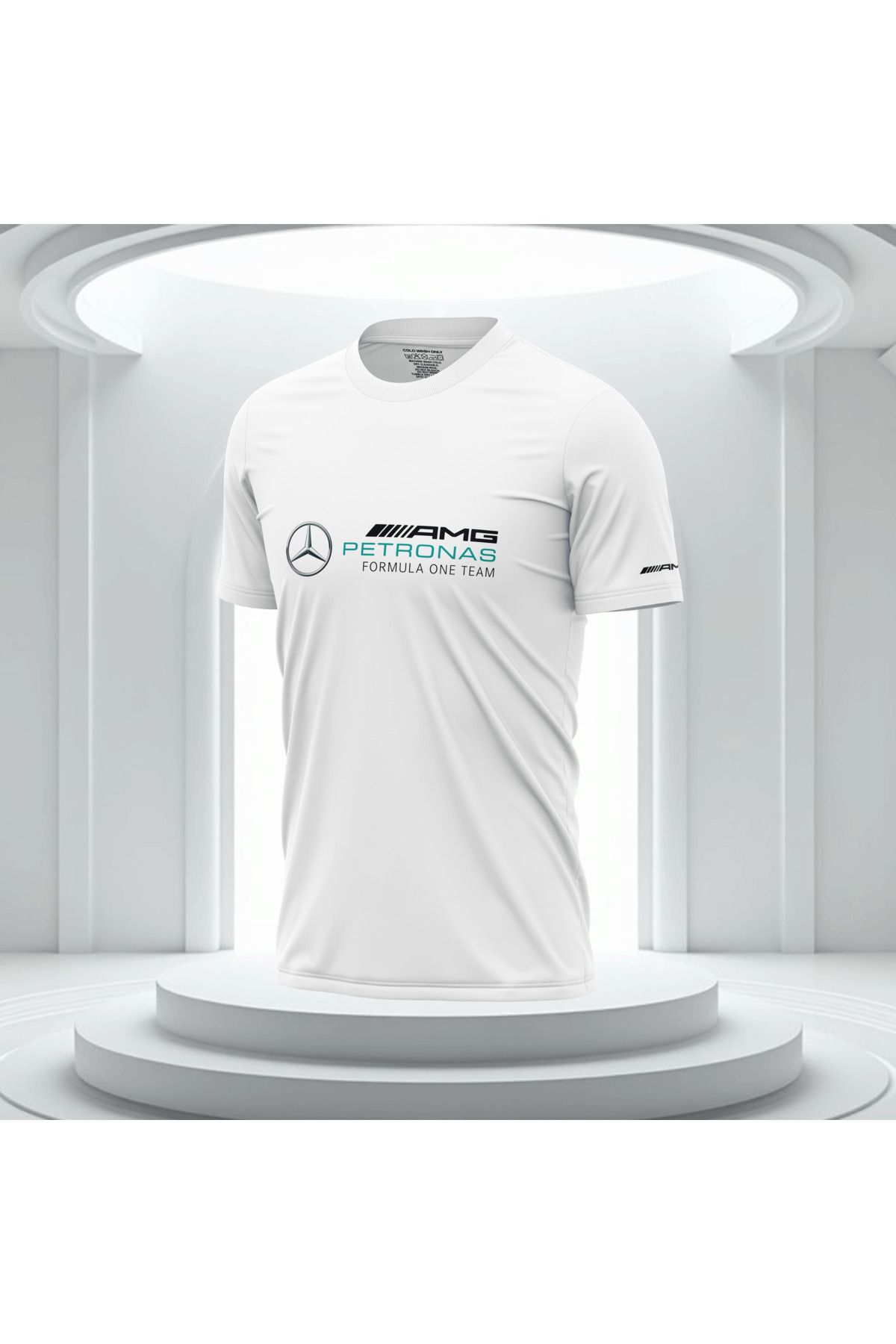 Bulvar Lee Erkek Sıfır Yaka Mercedes Benz Baskılı Yazlık T-Shirt