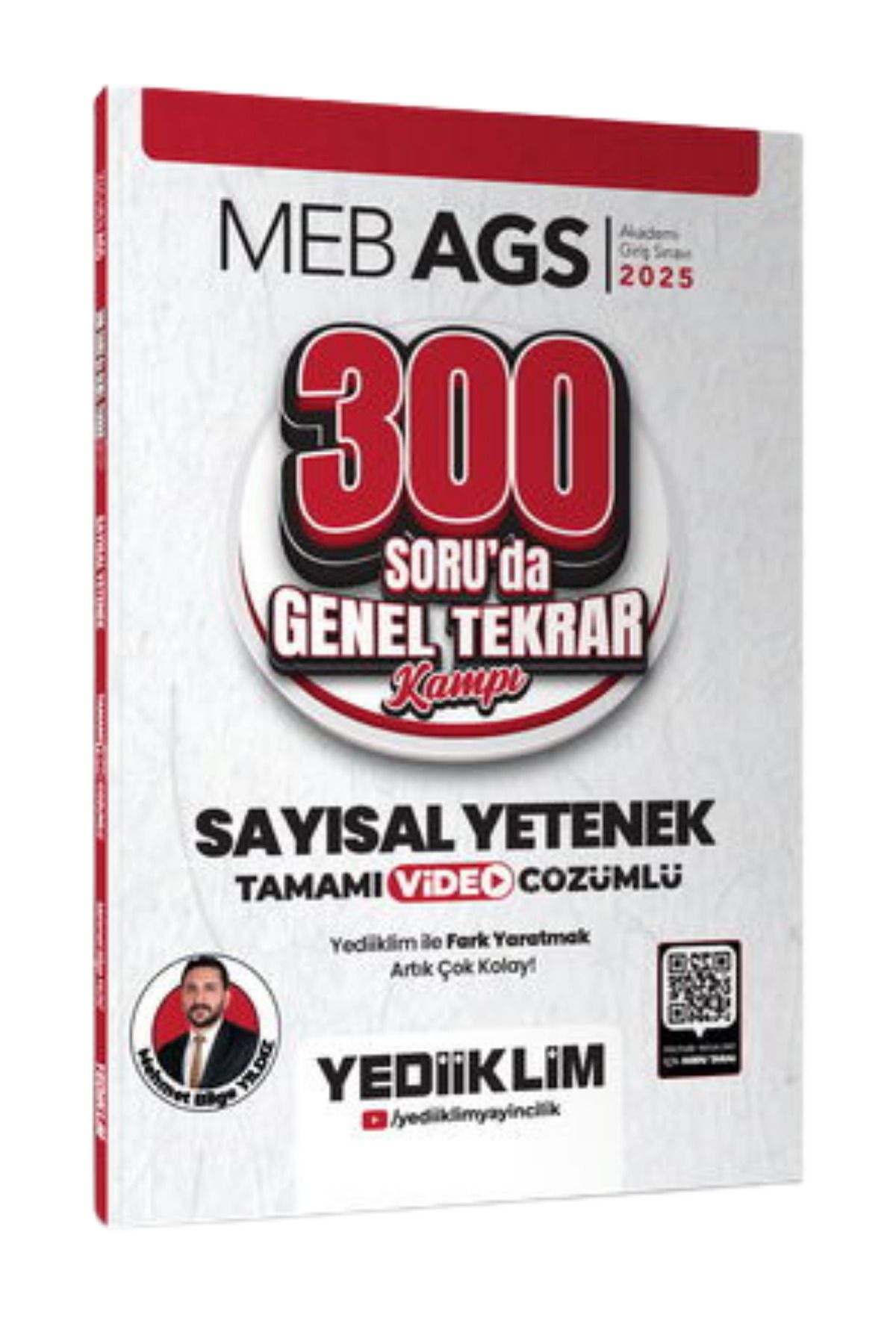 Yediiklim Yayınları 2025 MEB-AGS Sayısal Yetenek 300 Soruda Video Çözümlü Genel Tekrar Kampı