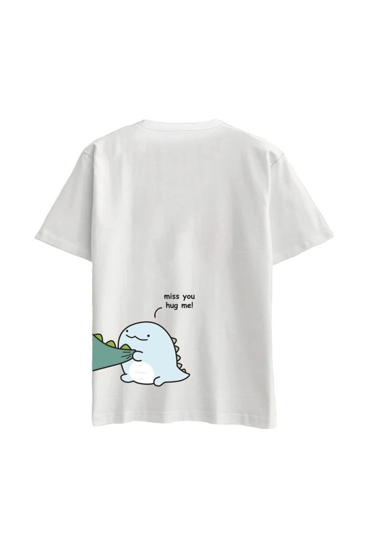 Pisa Art - DİNO Baskılı Yeni Sezon Unisex Oversize T-shirt