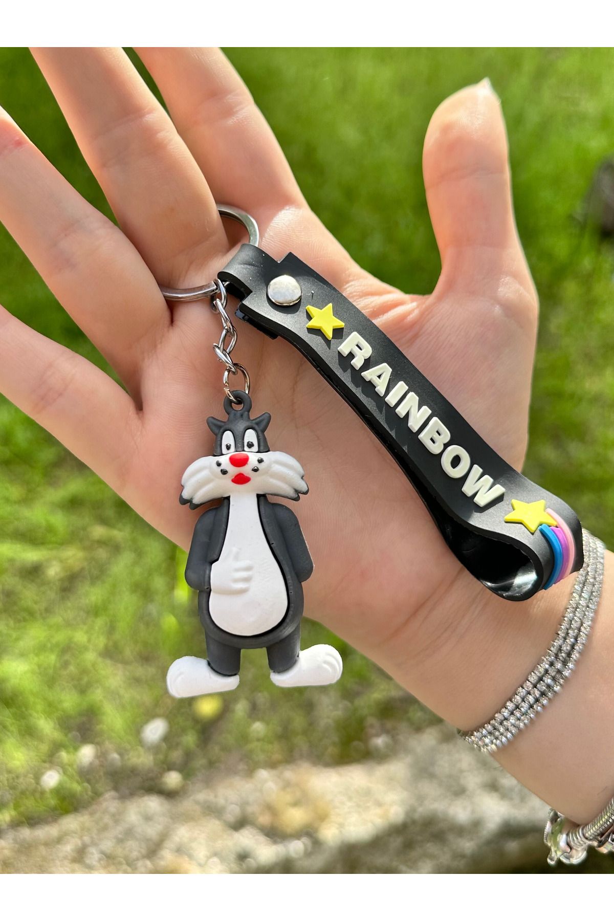AYZENA 3D Yumuşak Silikon Sylvester (Looney Tunes) Anahtarlık