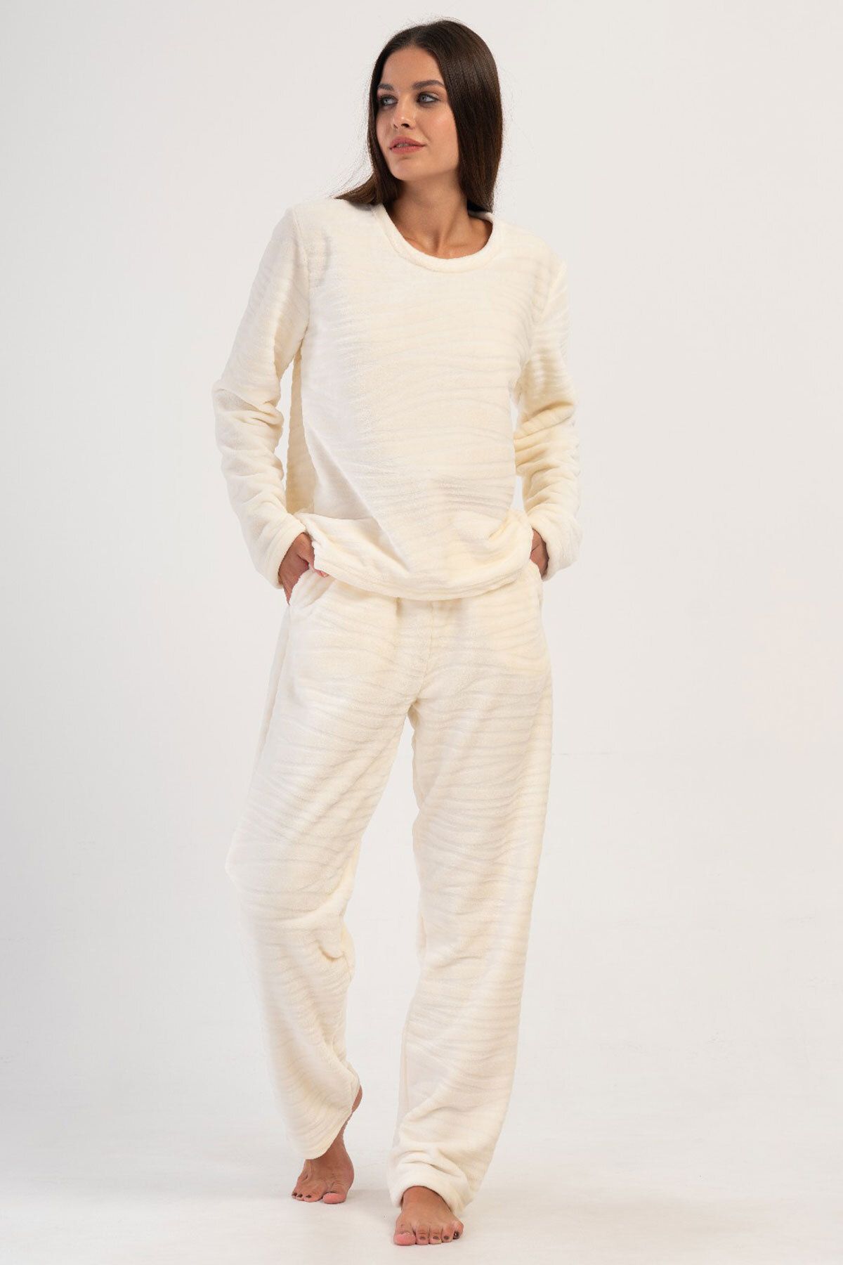 VİENETTA Kadın J.Ultrawelsoft Uzun Kol Pijama Takım , 403122