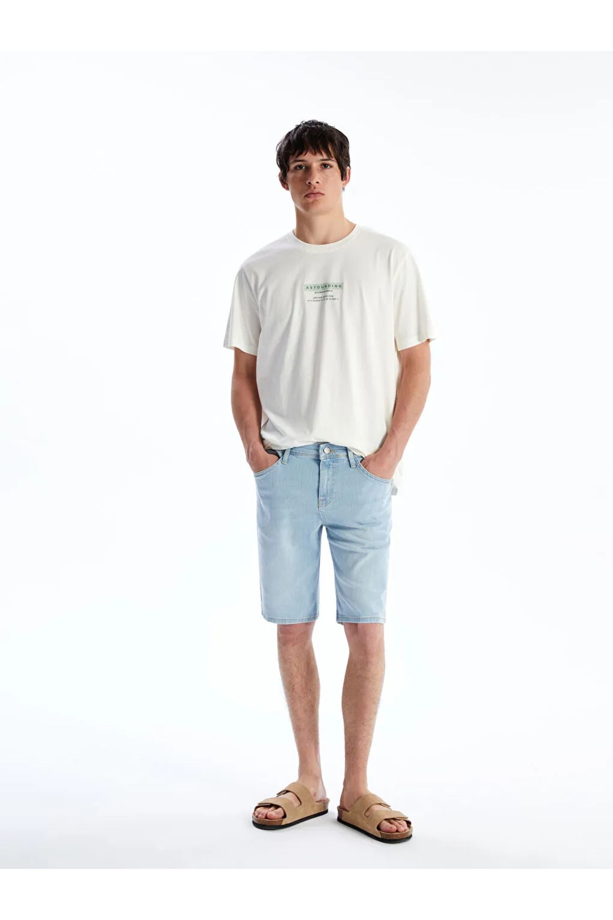 LC Waikiki LCW Jeans Indigo Slim Fit Erkek Jean Şort