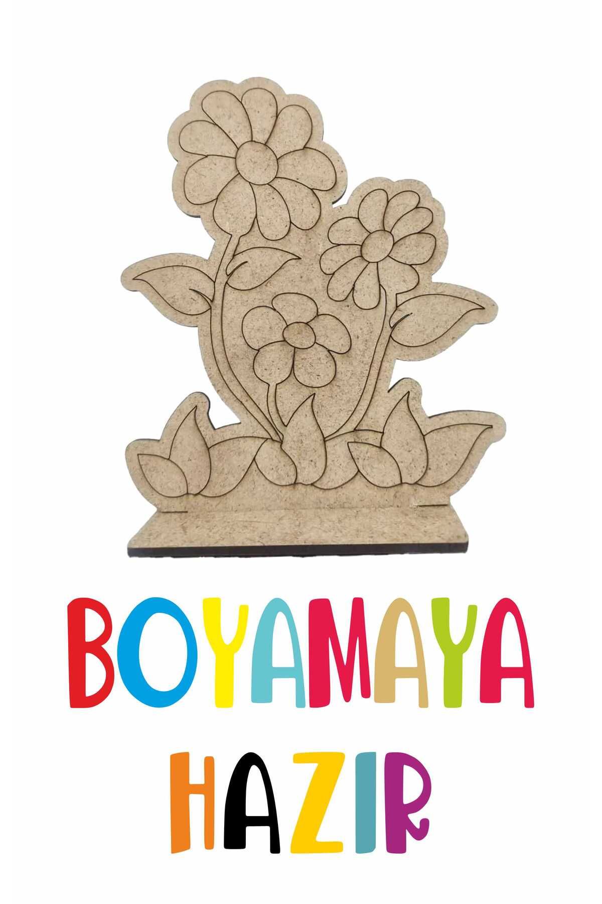 BİR LAZER Papatya Çiçeği Boyama Aktivite Sanat Okul Öncesi Anaokulu Kreş Etkinlik 13x12 Cm