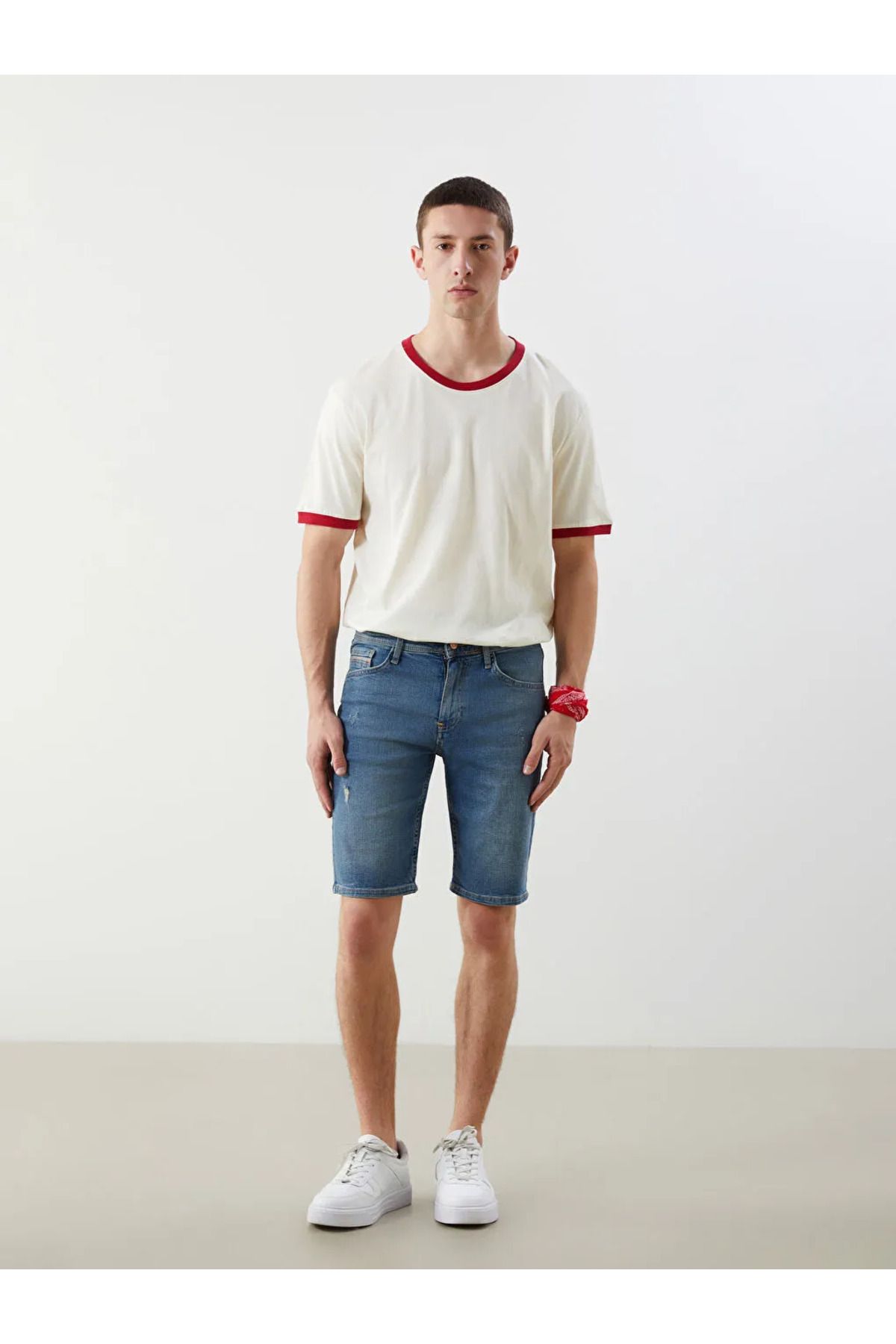 LC Waikiki LCW Jeans Indigo Süper Skinny Fit Erkek Jean Şort