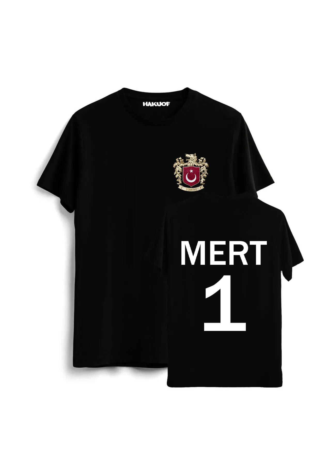 Pisa Art Türkiye Milli Takım Mert Günok Bozkurt Altın Logo Özel Tasarımlı Unisex Oversize Tshirt
