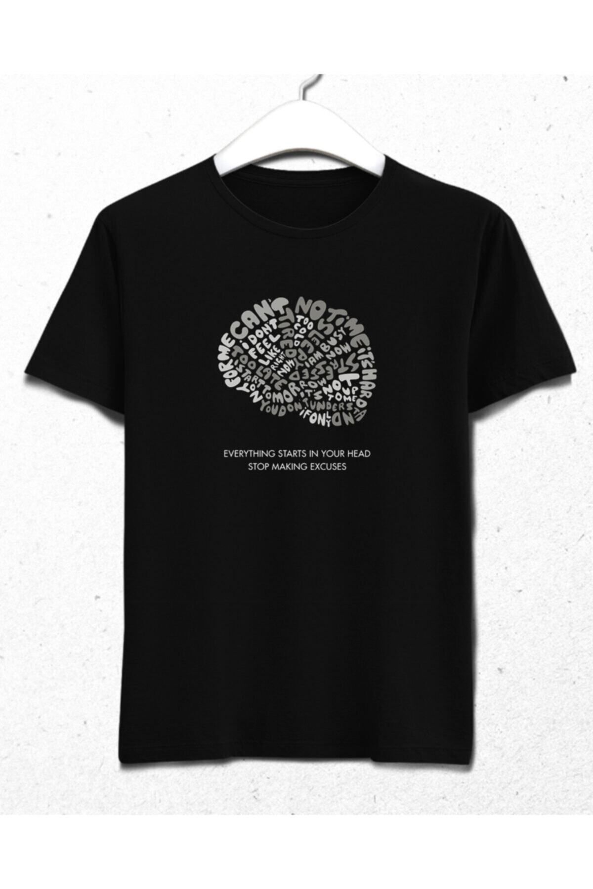 Pisa Art Your Head Erkek Siyah Tişört