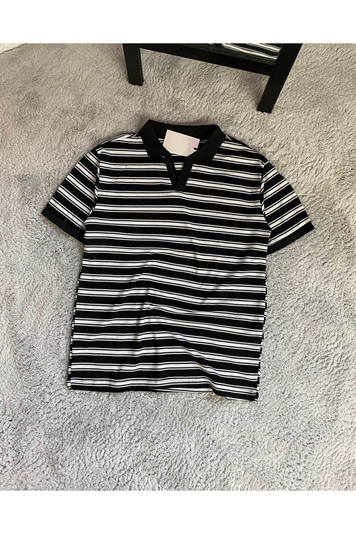 MODA POOLO YAKA ÇİZGİLİ TRİKO T-SHIRT