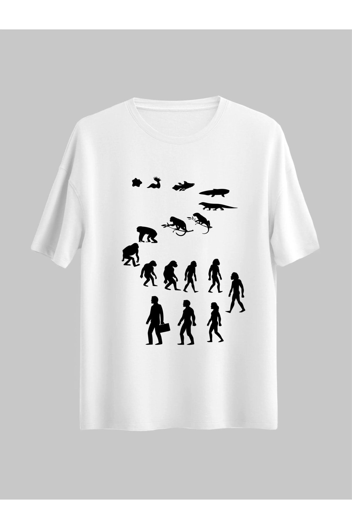 donamod Evrim Insan Geçişi / Biyoloji Öğretmen Ders Hediye Tshirt