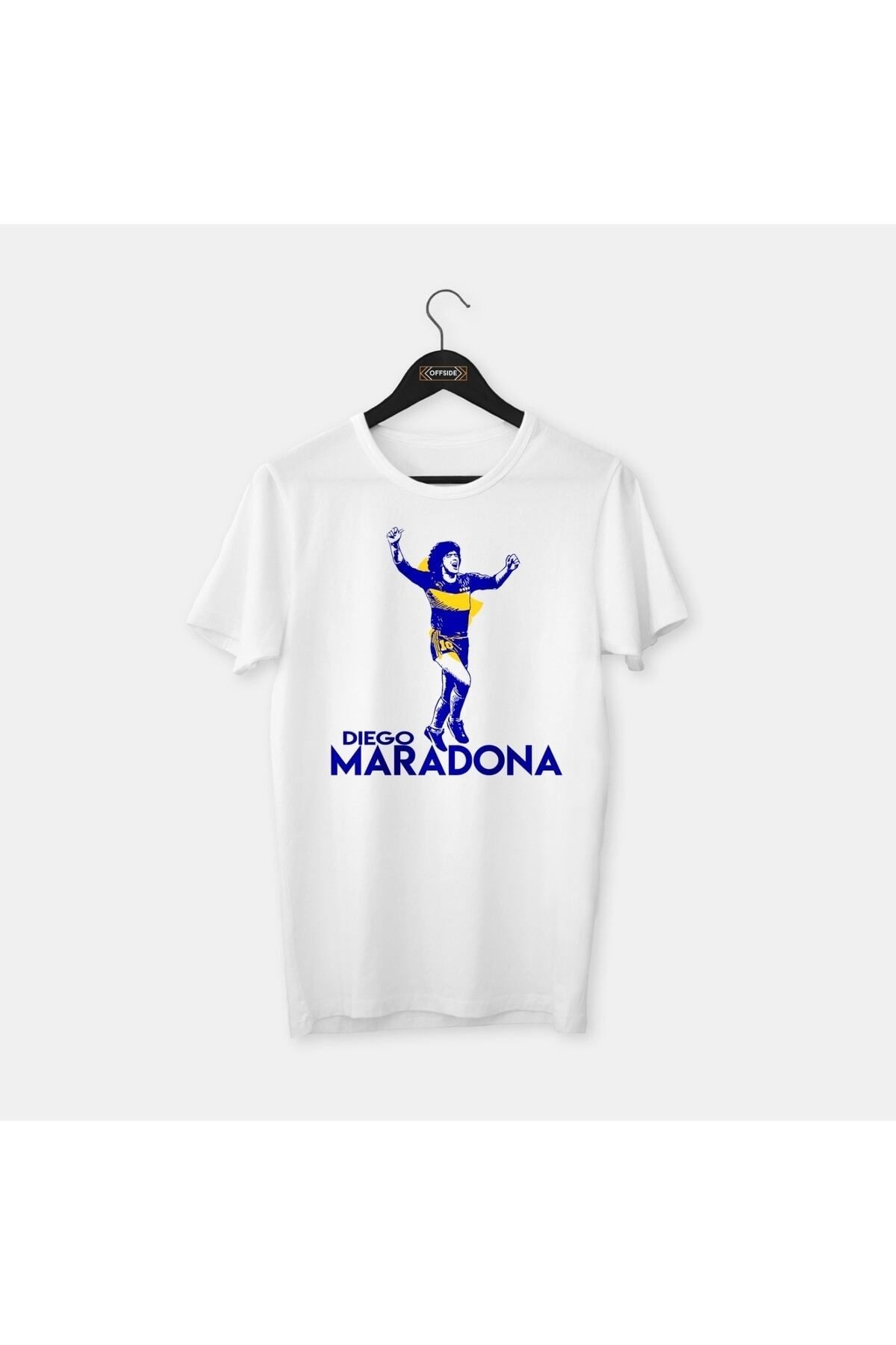 Pisa Art Diego Maradona (boca Juniors) - Özel Çizim Tasarım Legends Serisi, Penye Tişört