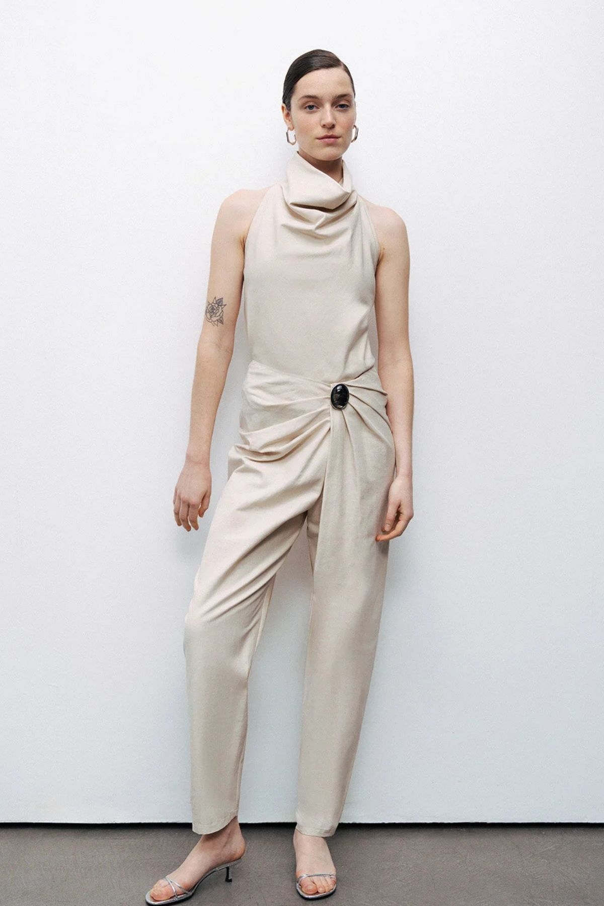 Nocturne Asimetrik Drape Detaylı Pantolon