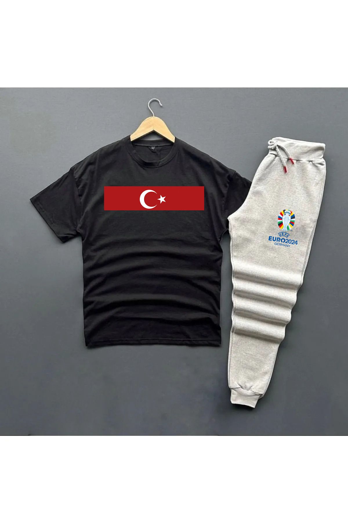 Pisa Art Milli Takım Euro 2024 Özel Tasarım Eşofman Altı-tshirt Kombini