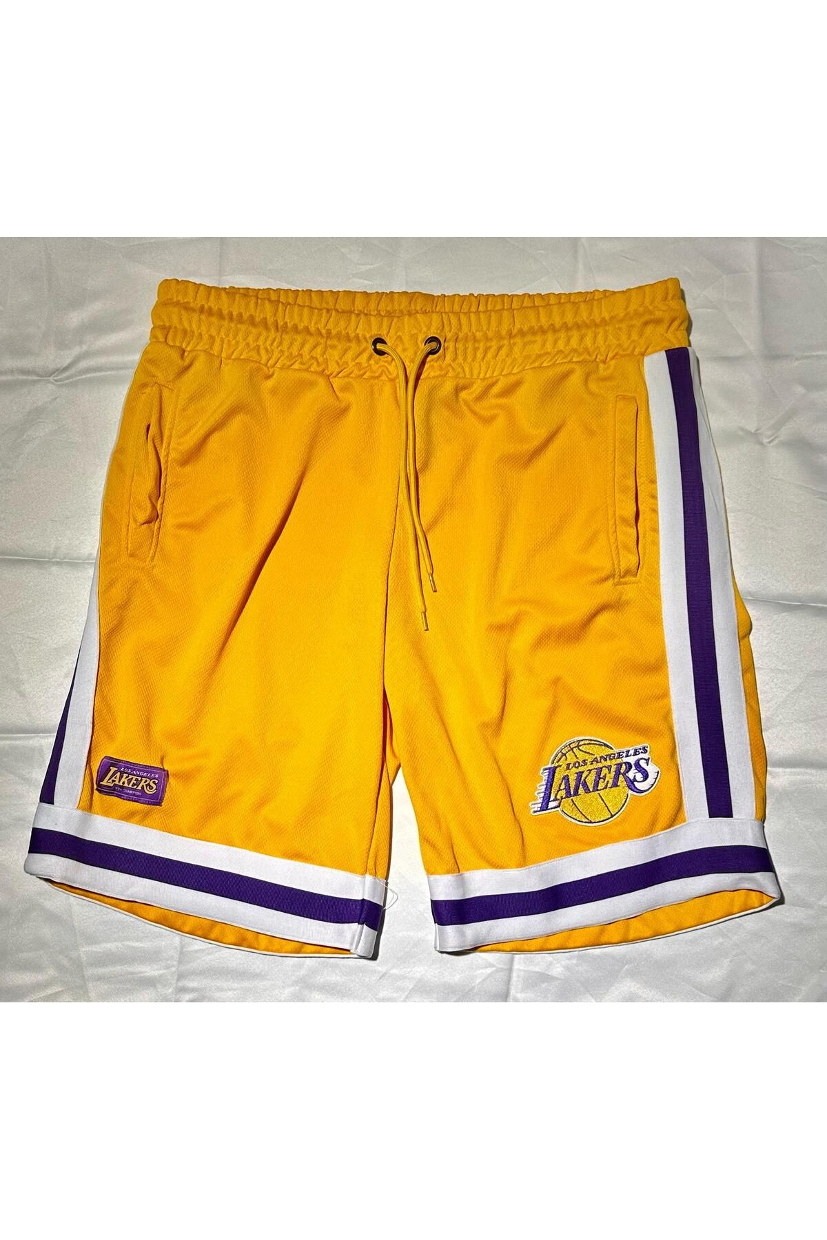 Plus Eighteen NBA TEAMS BASKETBOL ŞORT SARI LA LAKERS 24