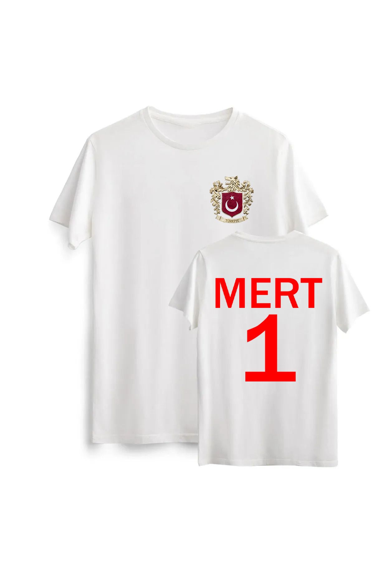 Pisa Art Türkiye Milli Takım Mert Günok Bozkurt Altın Logo Özel Tasarımlı Unisex Oversize Tshirt